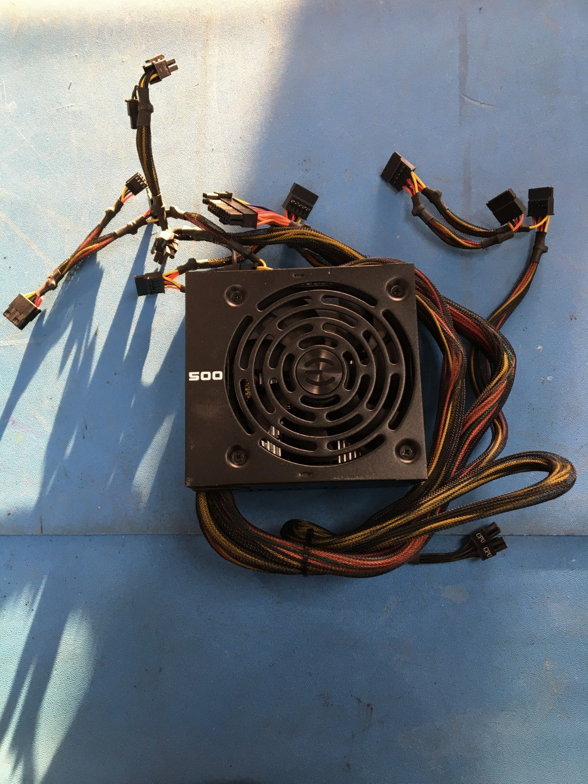 EVGA 500 W1 80Plus 500W Power Supply - 100-W1-0500-KR, Slightly used clean.