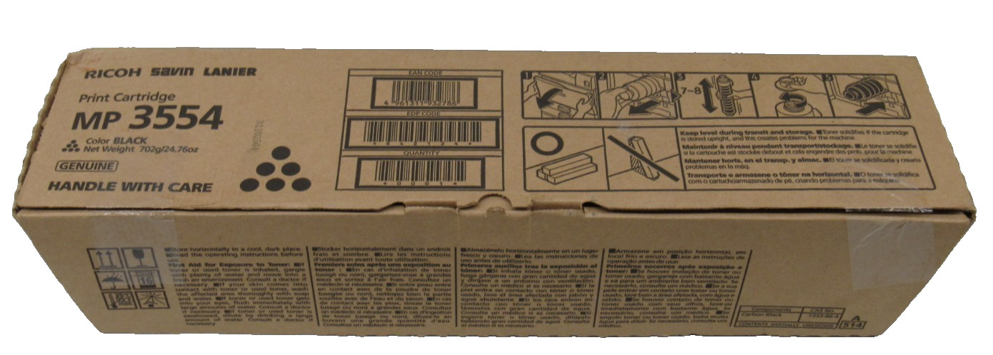 Genuine OEM Ricoh 842124 MP 3554 Black Toner for MP 2554 2555 3054 3055 3555