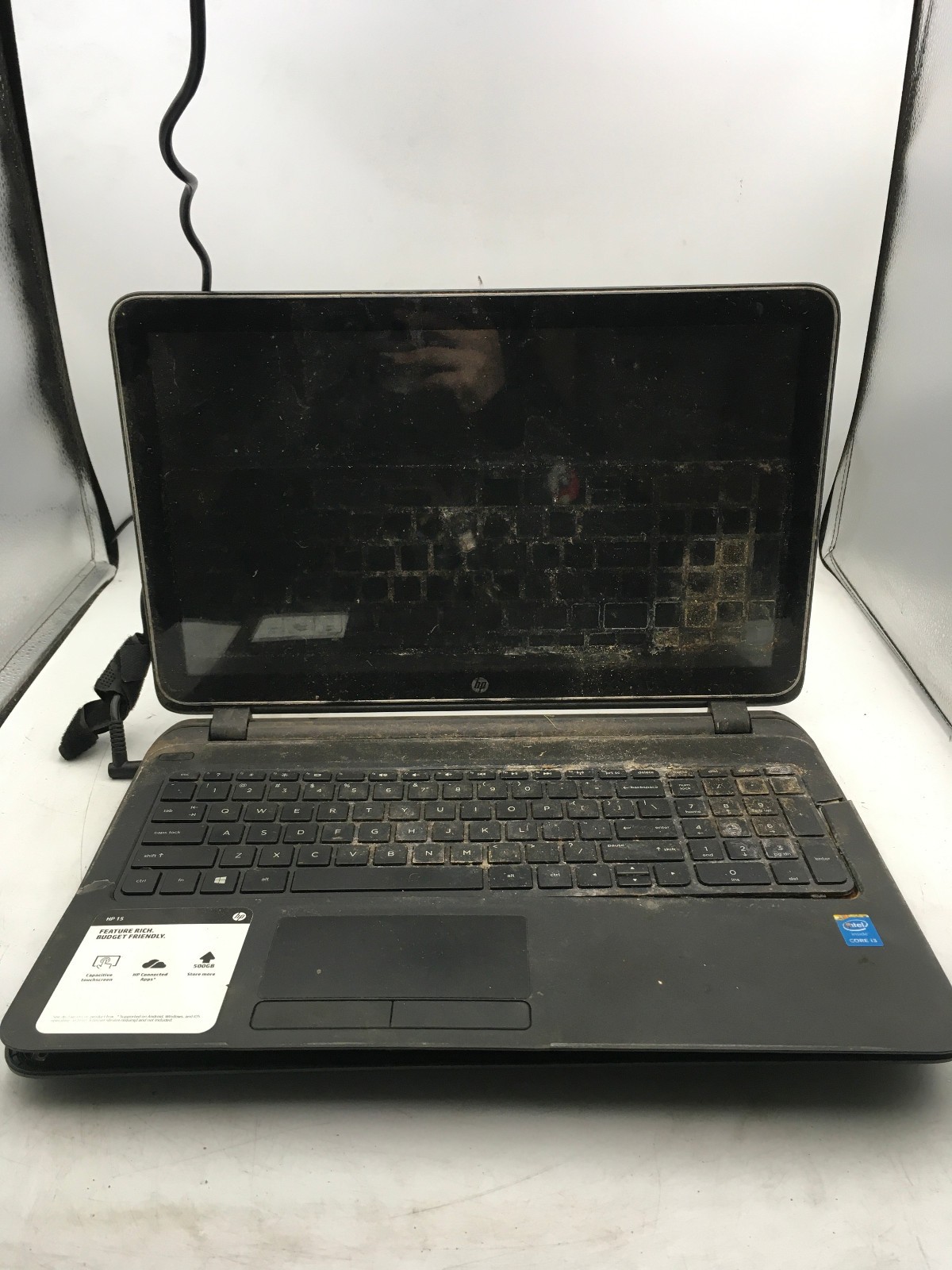 HP 15 F010DX - FOR PARTS/REPAIR - INTEL i3-4010U - NO RAM - NO OS - READ DESC-BB