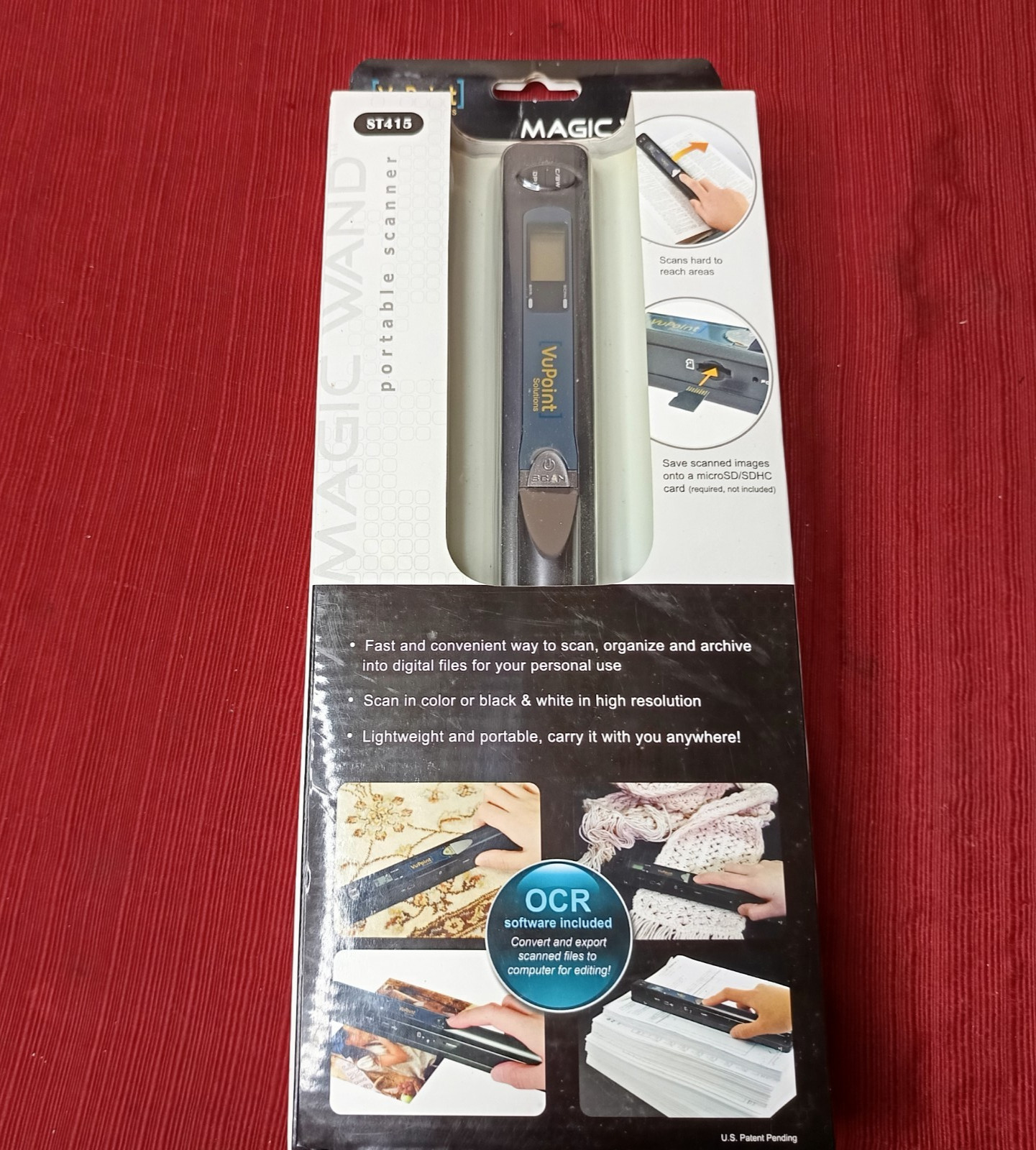 NEW VuPoint Solutions Magic Wand ST415 Portable Handheld Scanner OCR