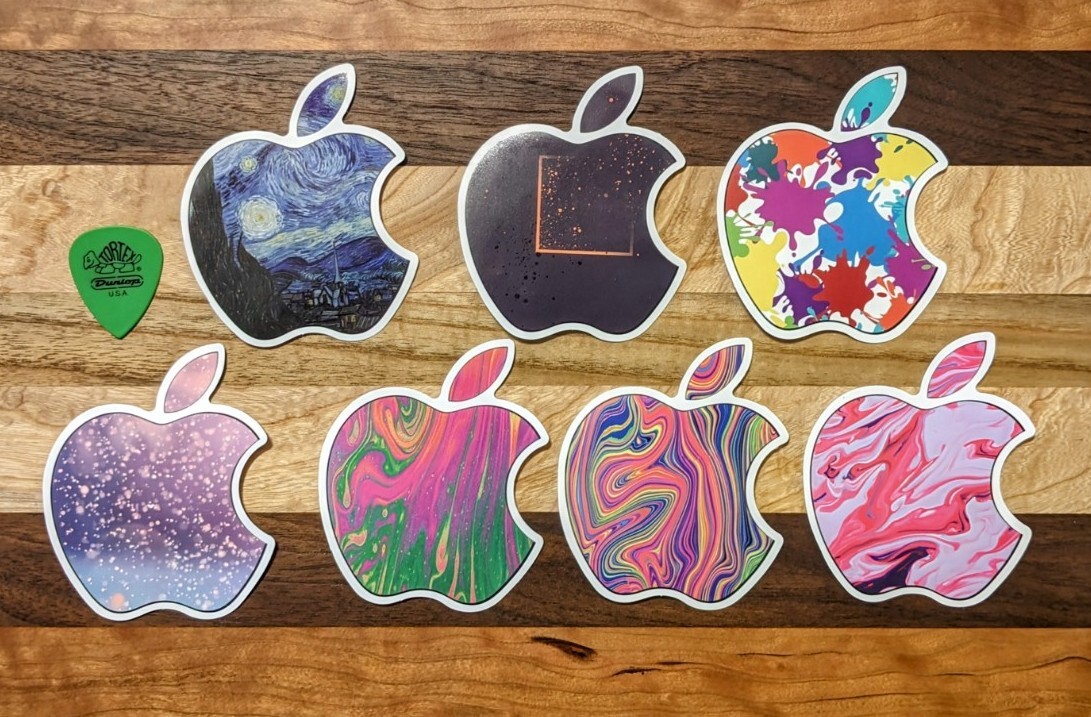 Custom Design Apple Logo Inspired Sticker Set Decal Various Art