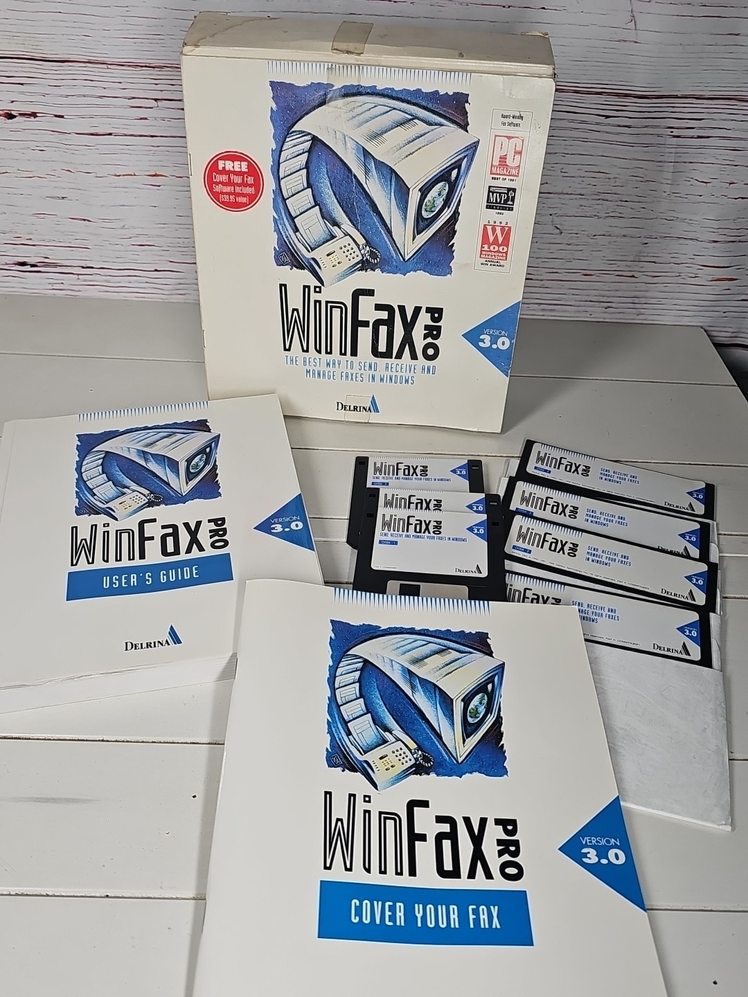 Vintage Delrina Winfax Pro Lite User Guide Version 3.0 PC Software Manual Floppy