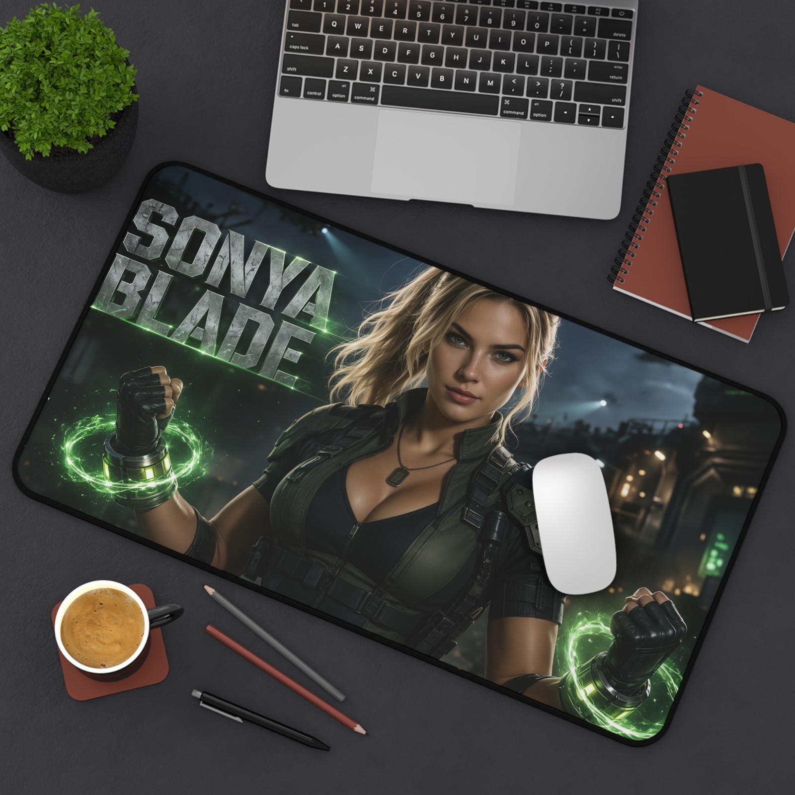 Sonya Blade Desk Mat, Large Gaming Mouse Pad, PC Setup, Desk Decor
