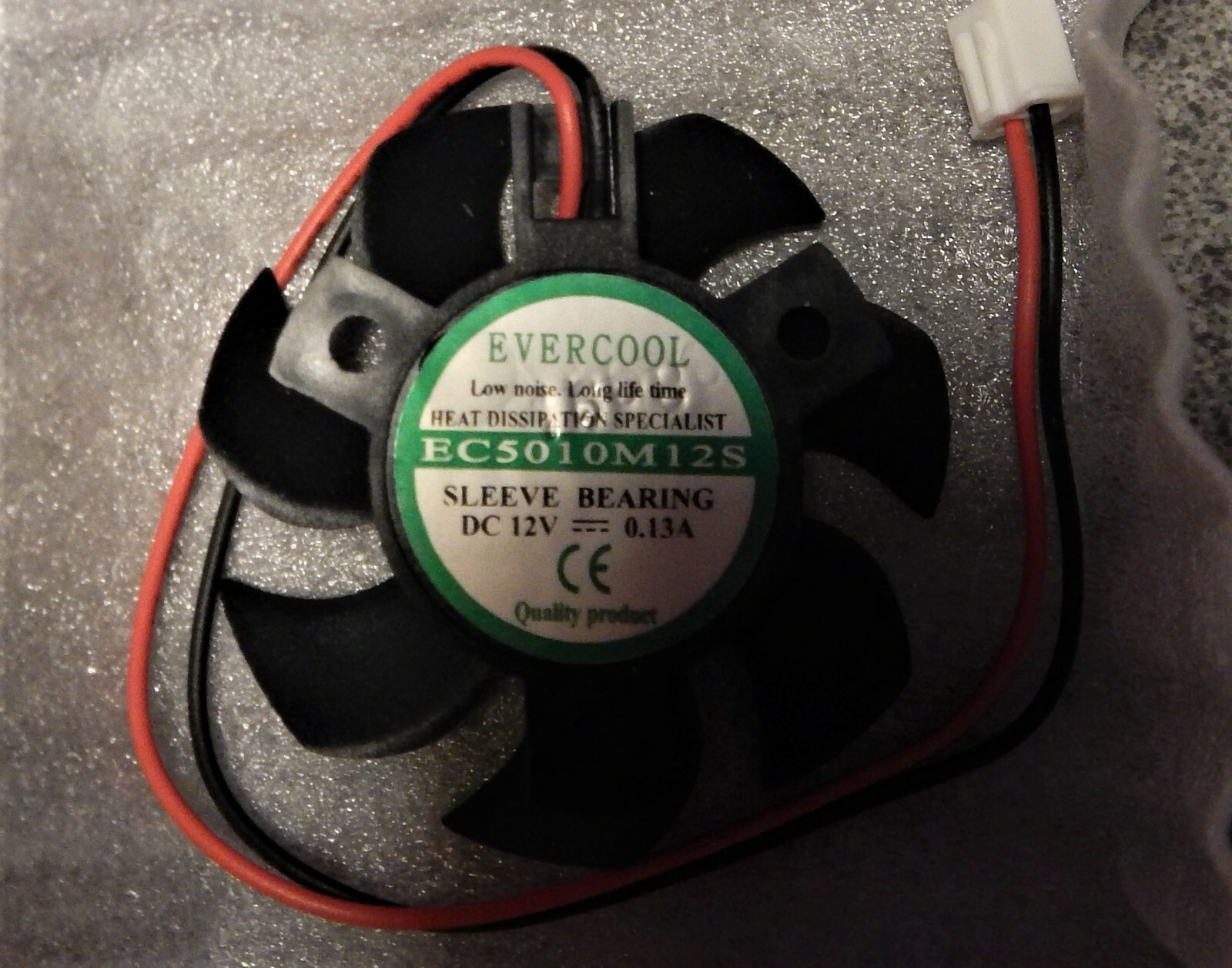EVERCOOL 40x40x10mm fan DC12V 0.13A  2pin EC5010M12S-B 