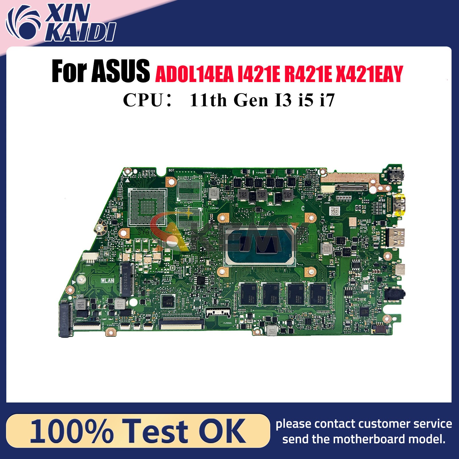 X421EA Motherboard For ASUS I421E ADOL14EA R421E X421EAY UMA Mainboard W/CPU