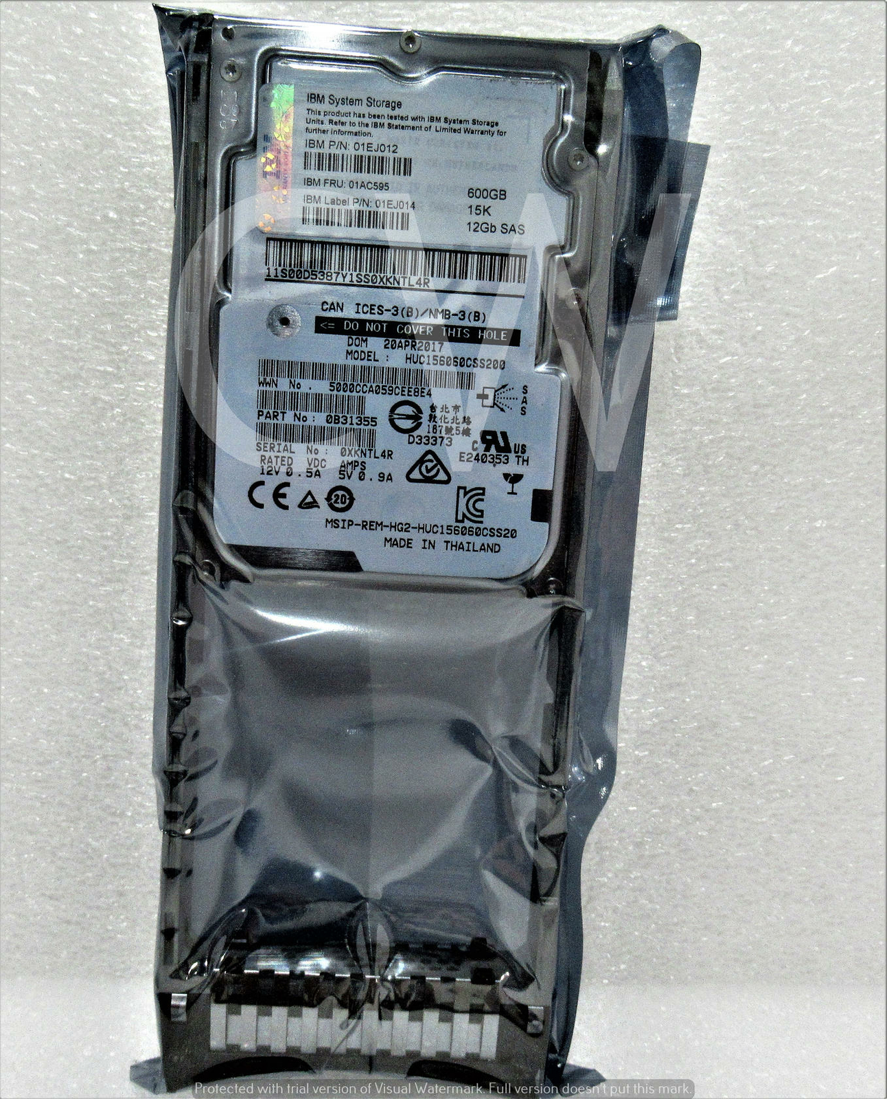 01AC595 01EJ012 01EJ014 IBM 600GB 15000RPM 12Gbps 2.5" SAS Hard Drive For V5000
