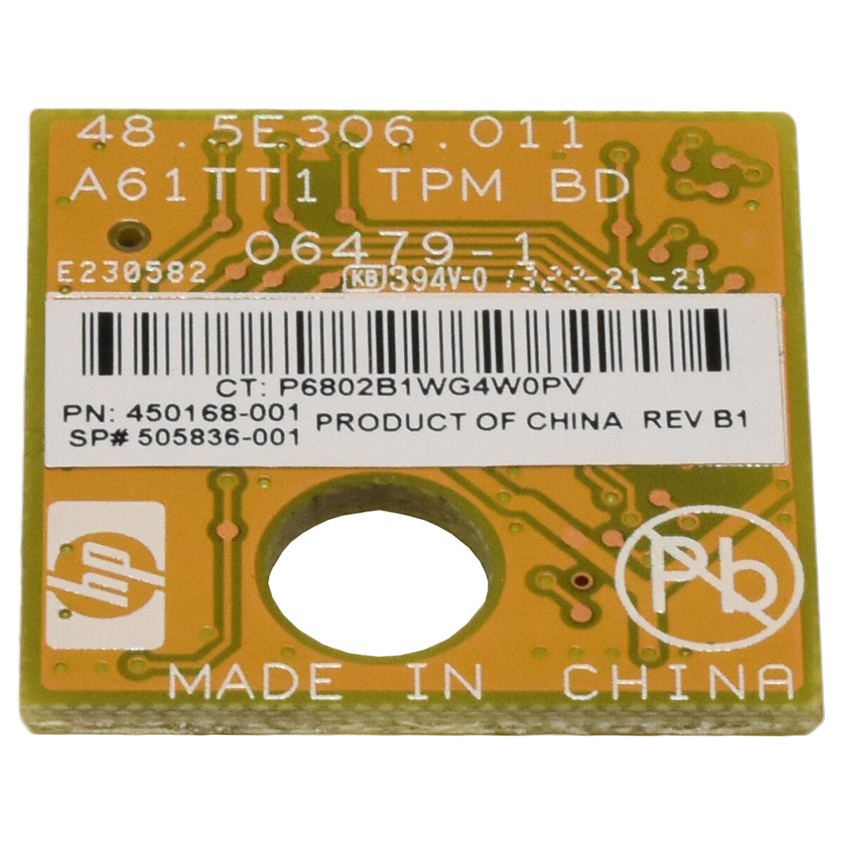 HP StorageWorks Trusted Platform Module Version 1.2 - 450168-001