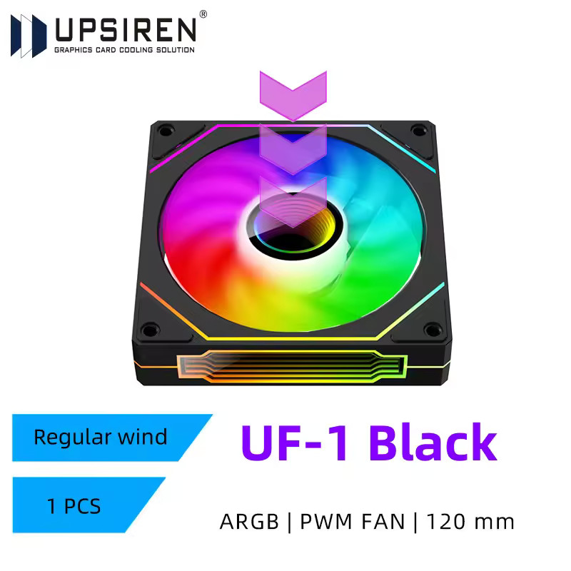UPSIREN UF-1 PRISM 4 PRO 120MM ARGB PWM PC Cooling Fan 45.2CFM Quiet