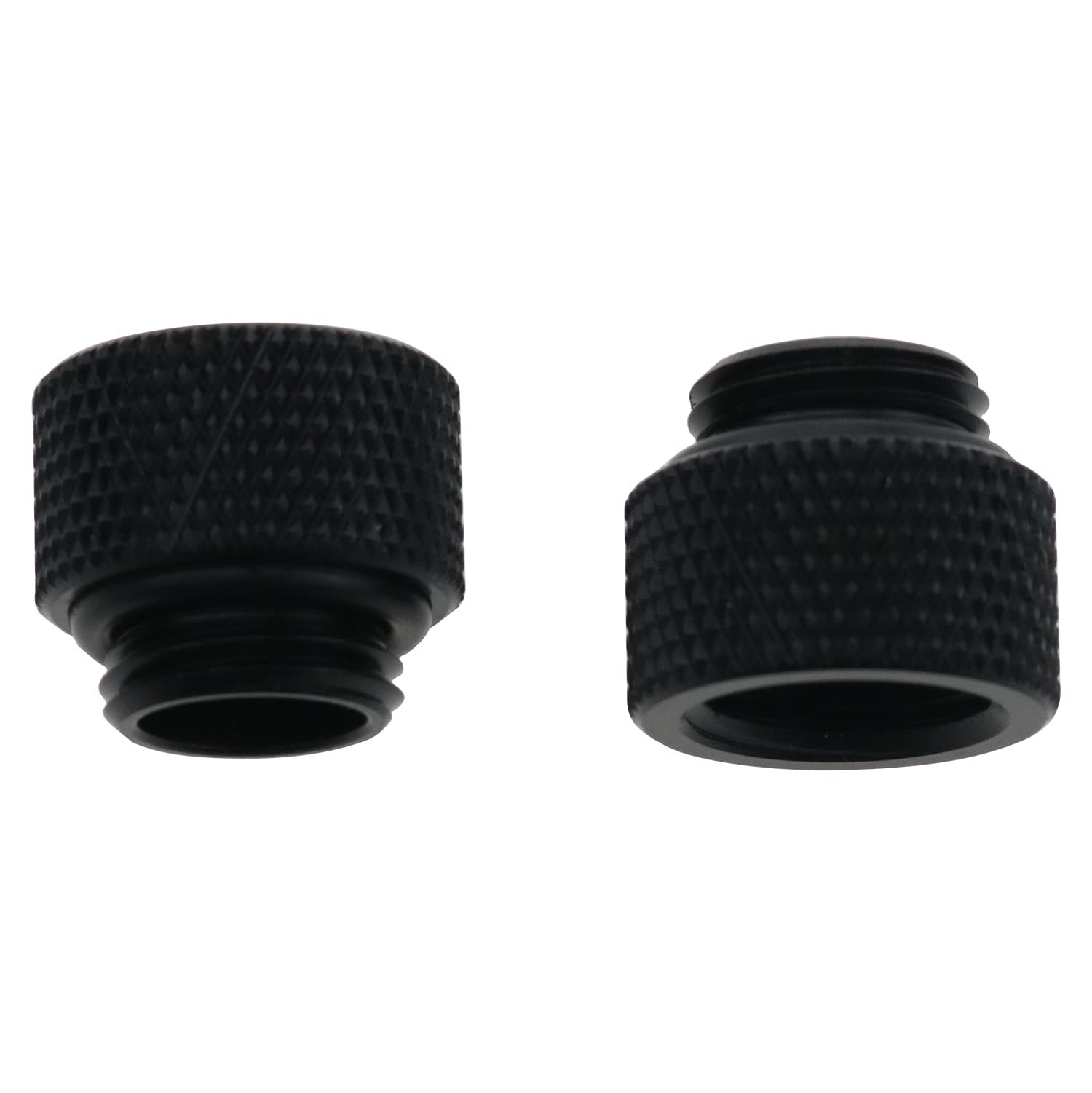 G1/4 Inch 10mm Male To Female Extender Fitting Black Water Cooling PC 2 PCS