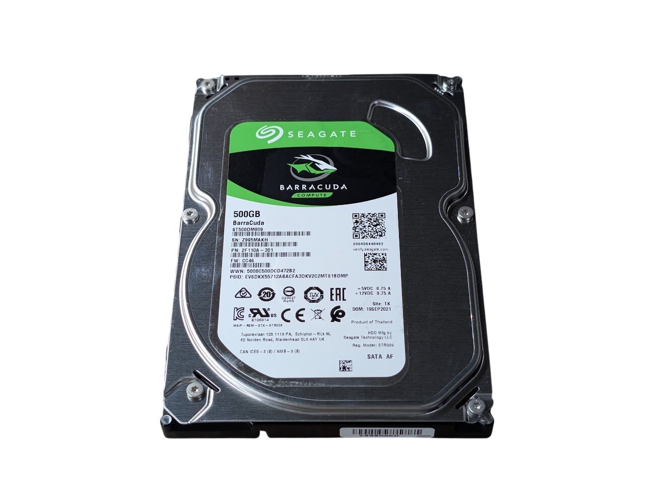 Seagate Barracuda 500GB 3.5" SATA 6Gb/s Hard Drive ST500DM009