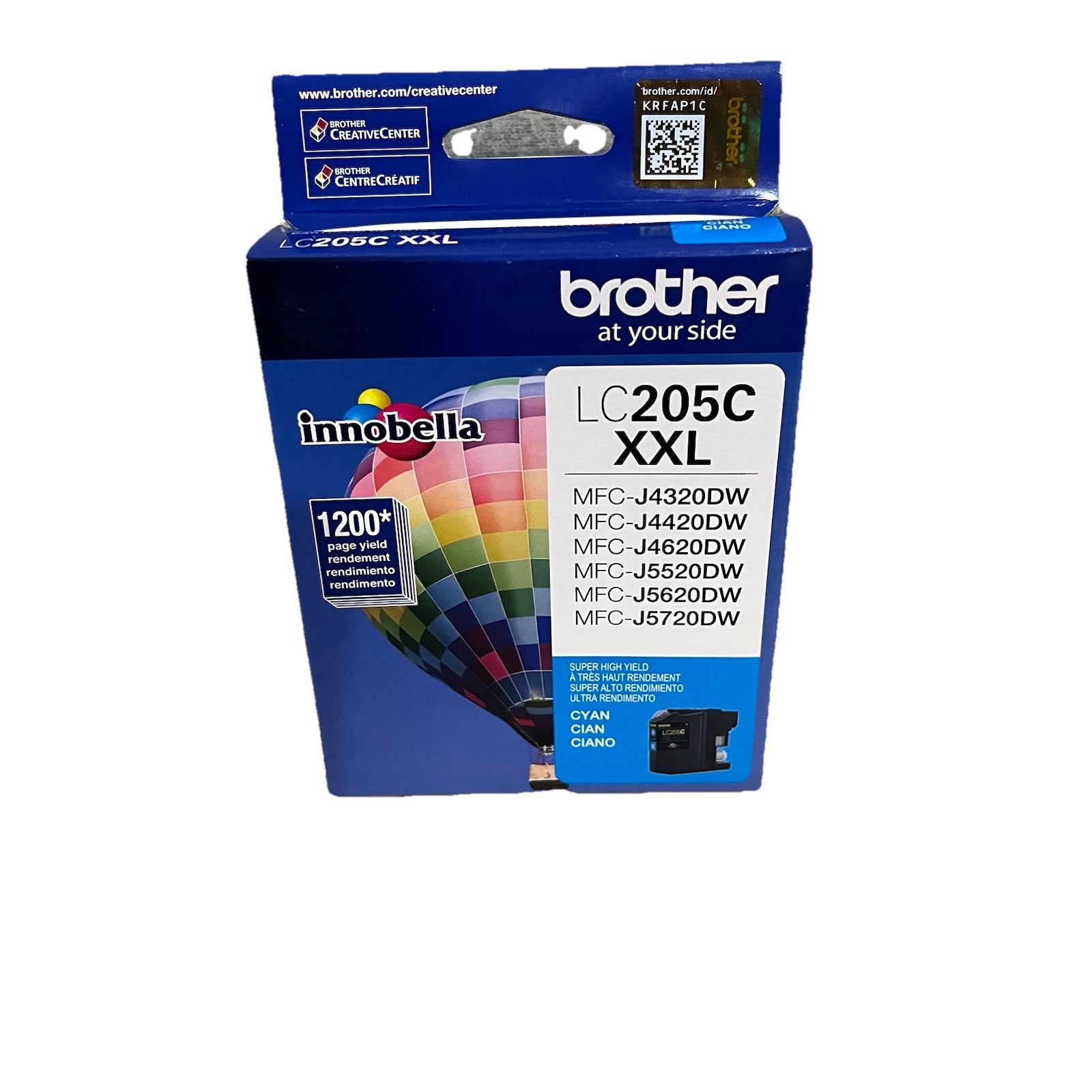 Genuine Brother LC205C XXL Innobella High-Yield Ink, CYAN Expired 05/2022 NEW