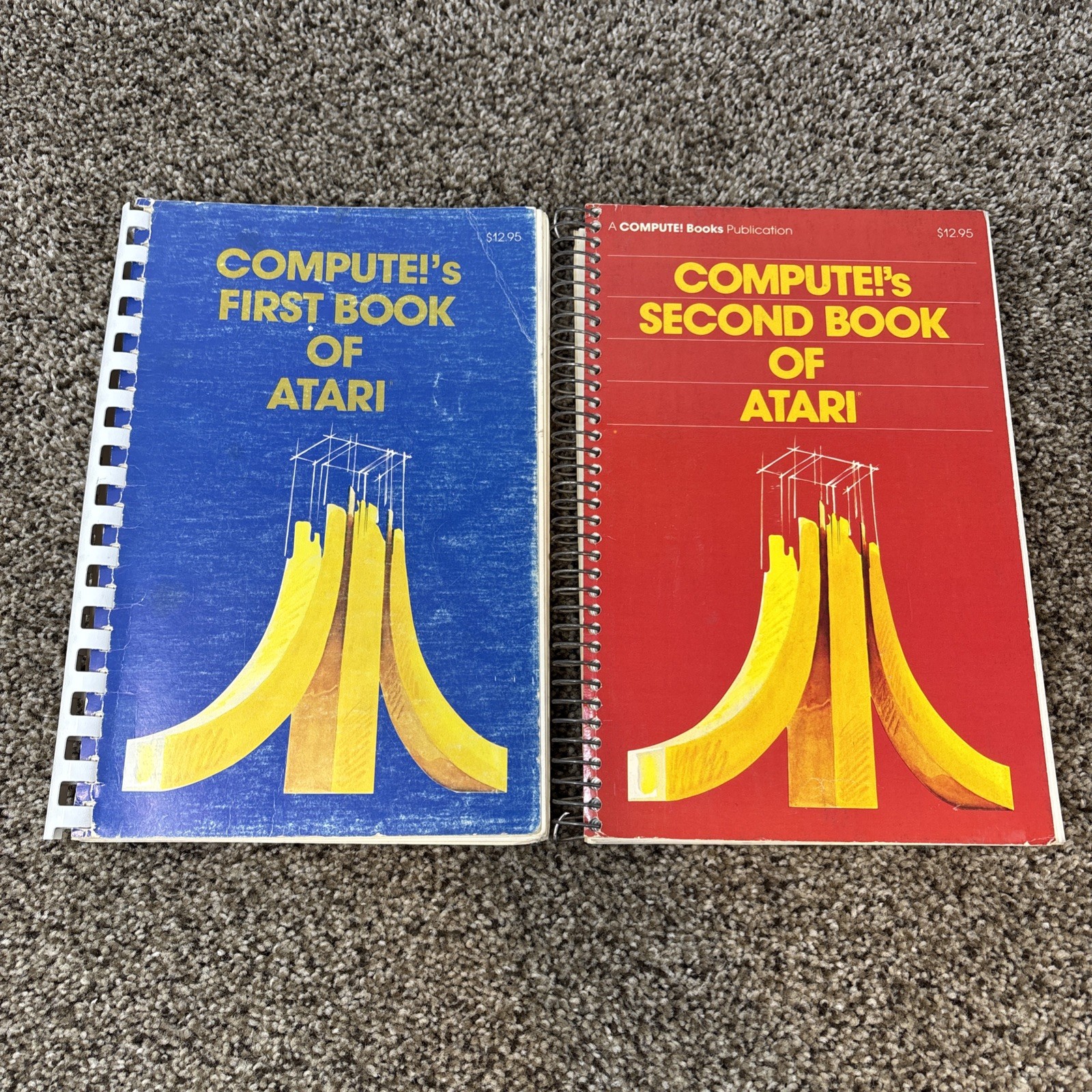 Atari Books Compute First Second Book Lot Spiral Bound Vintage Computer Manuals