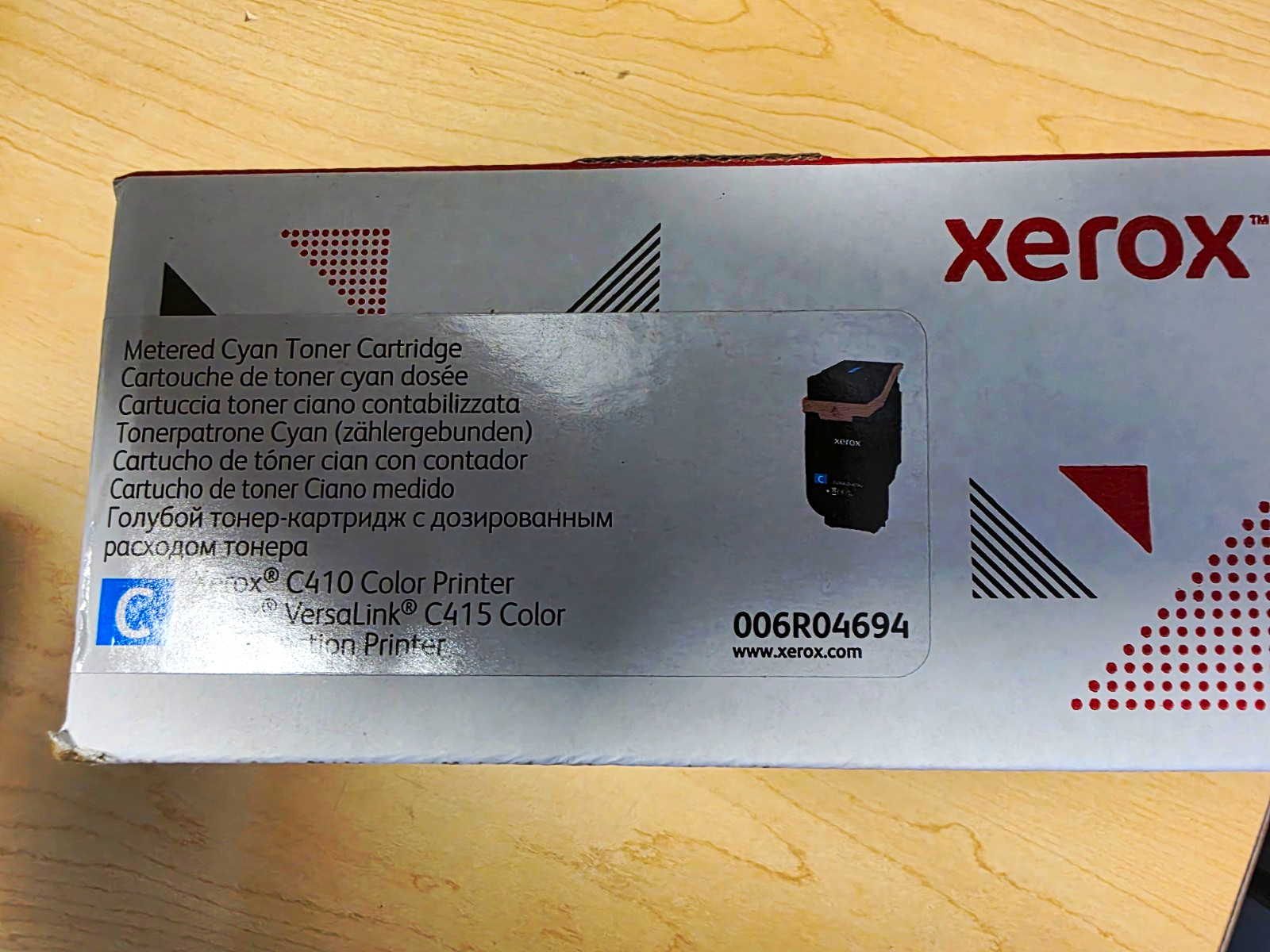 Xerox Genuine Metered Cyan Laser Toner 006R04694 for C410/C415