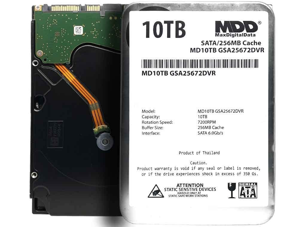 MDD 10TB 7200 RPM 256MB Cache SATA 6.0Gb/s 3.5inch Internal Hard Drive for Su...