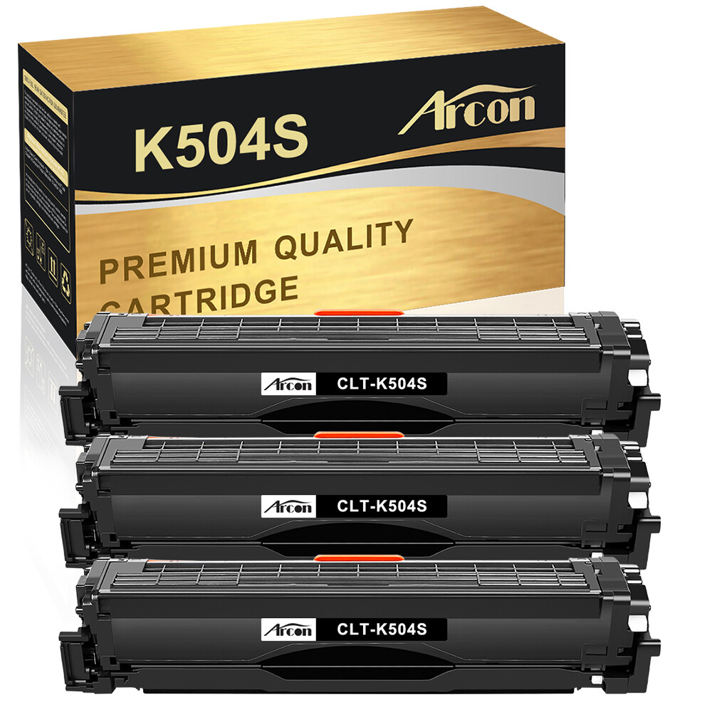 3PK CLT-K504S Black Toner Fits for Samsung CLP-415N SL-C1860FW CLX-4195 4195FN