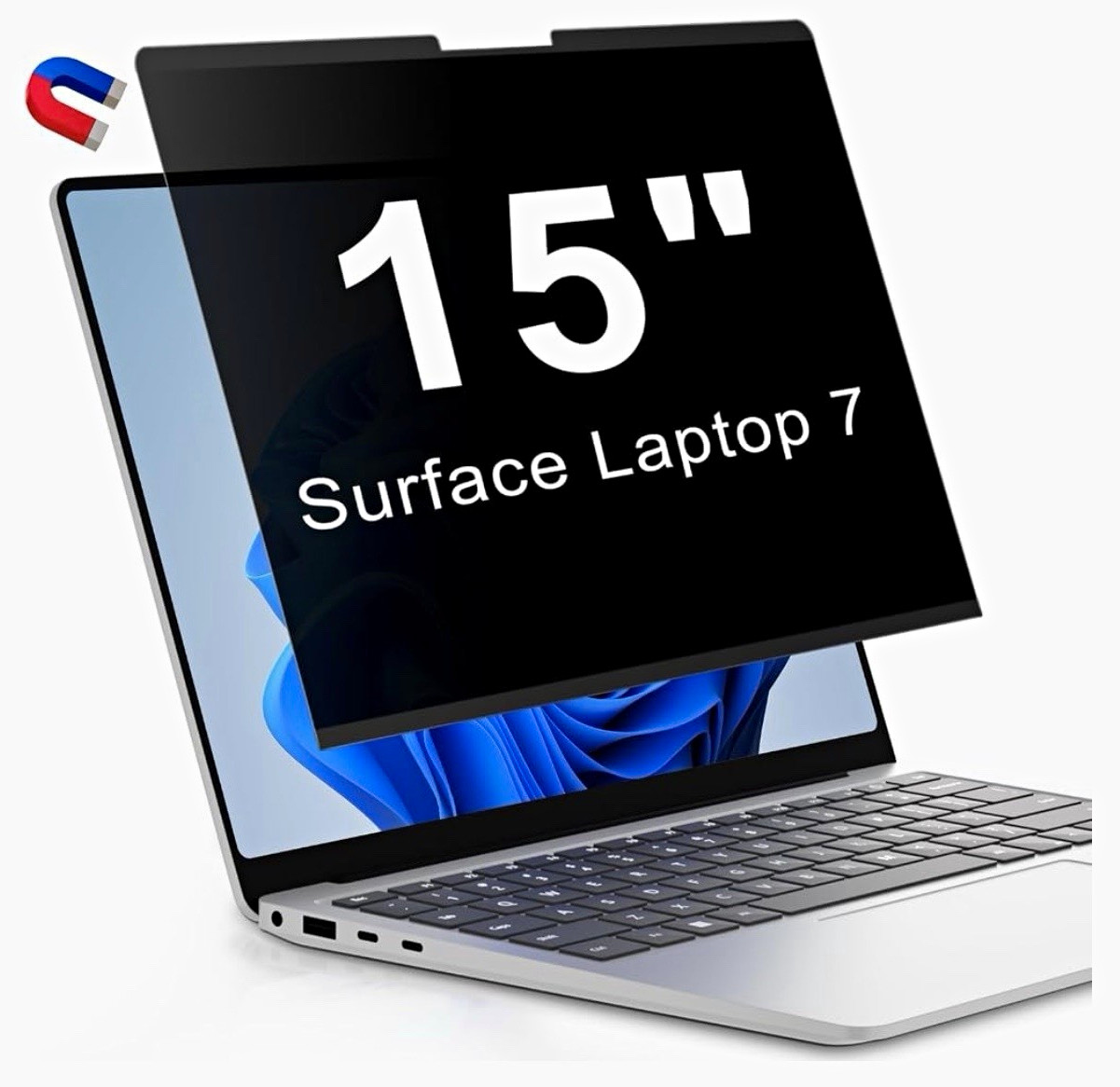 Magnetic Privacy Screen for 15 Inch Microsoft Surface Laptop 7 Removable