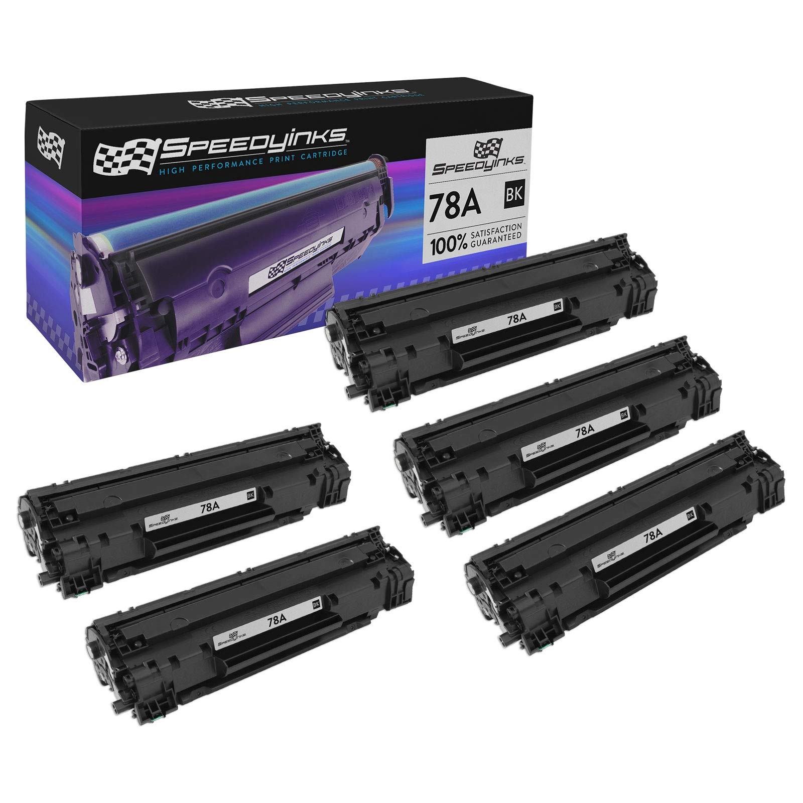Speedy Compatible 5PK HP 78A CE278A Black Toner M1536 M1538 M1539 P1566 P1606