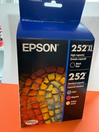 Epson 252 Black, C/M/Y 4pk Combo Ink Cartridges - Black, Cyan, Magenta, Yellow (