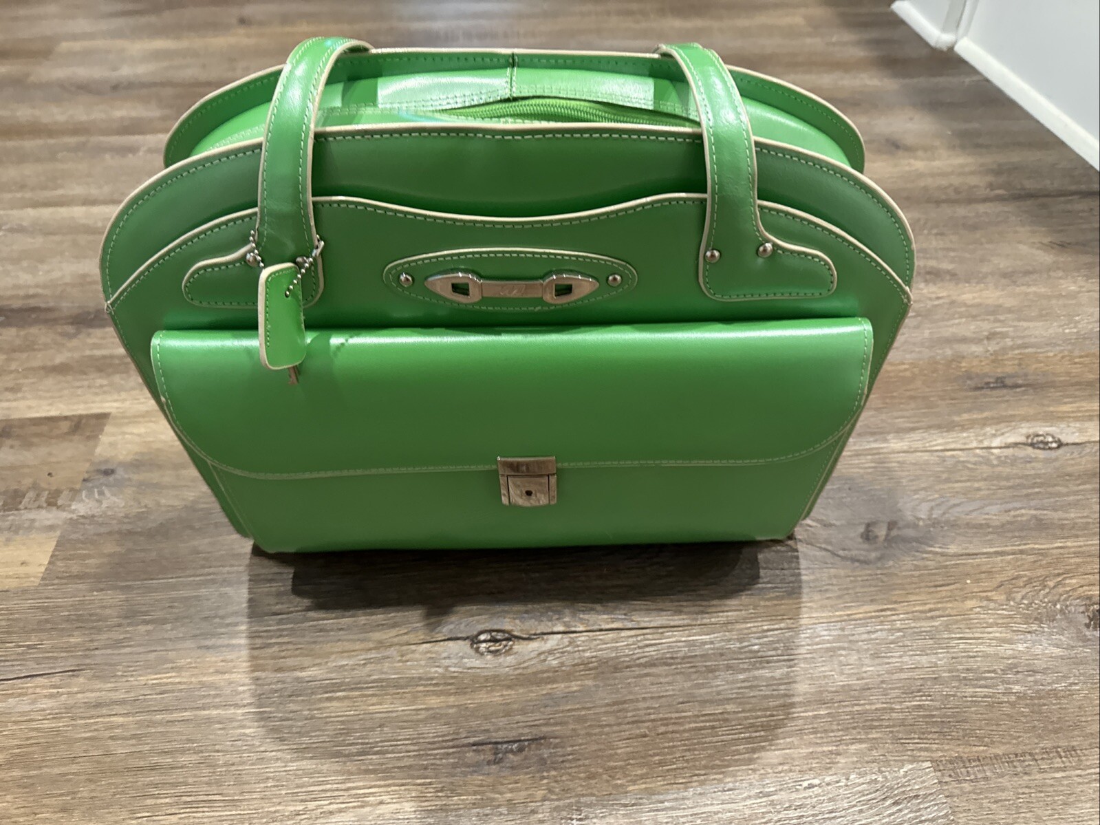 Mcklein Women Laptop Green Bag 