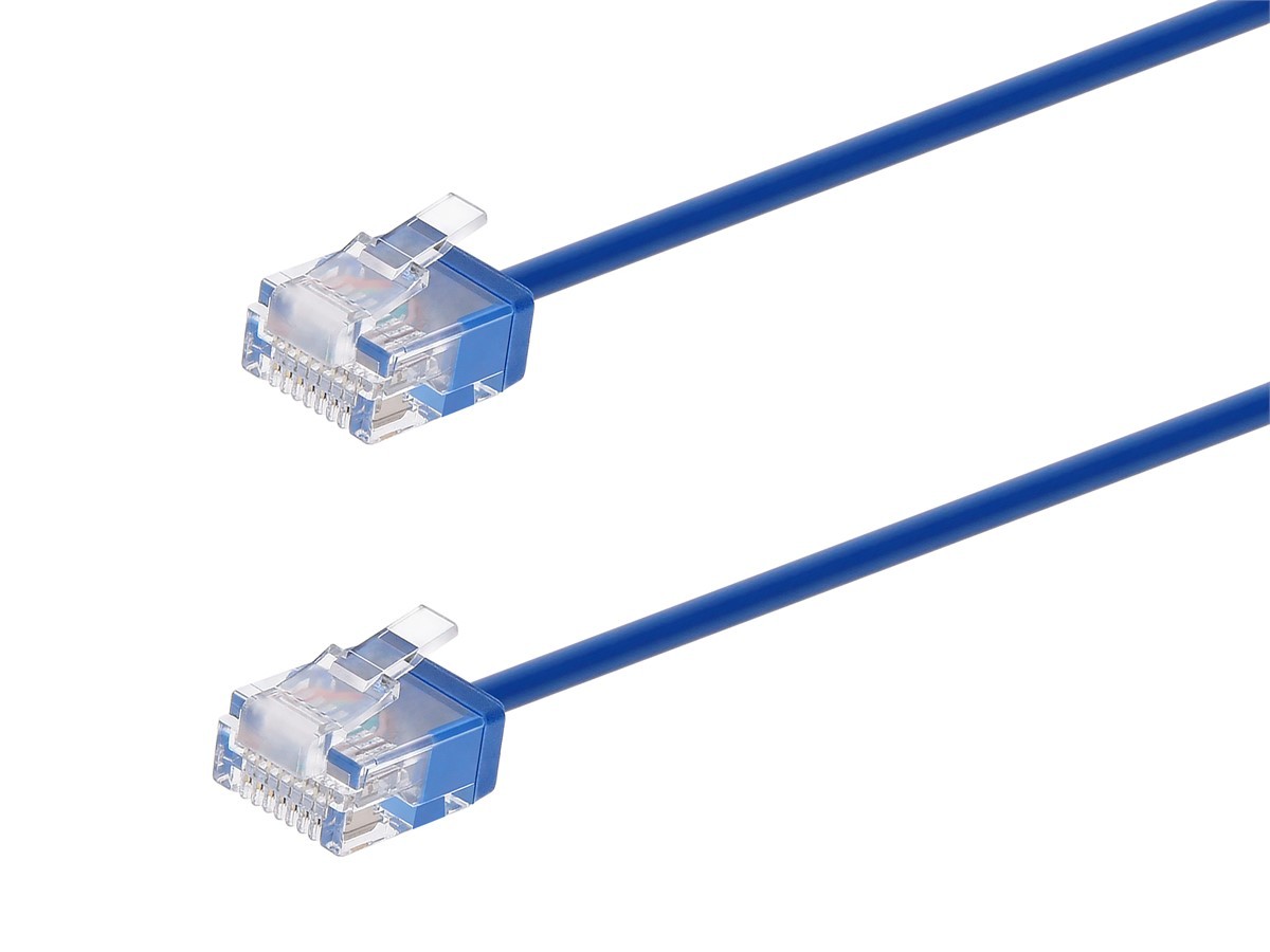 Monoprice Cat6 Ethernet Patch Cable - 1 Feet - Blue | Stranded, 550MHz, UTP
