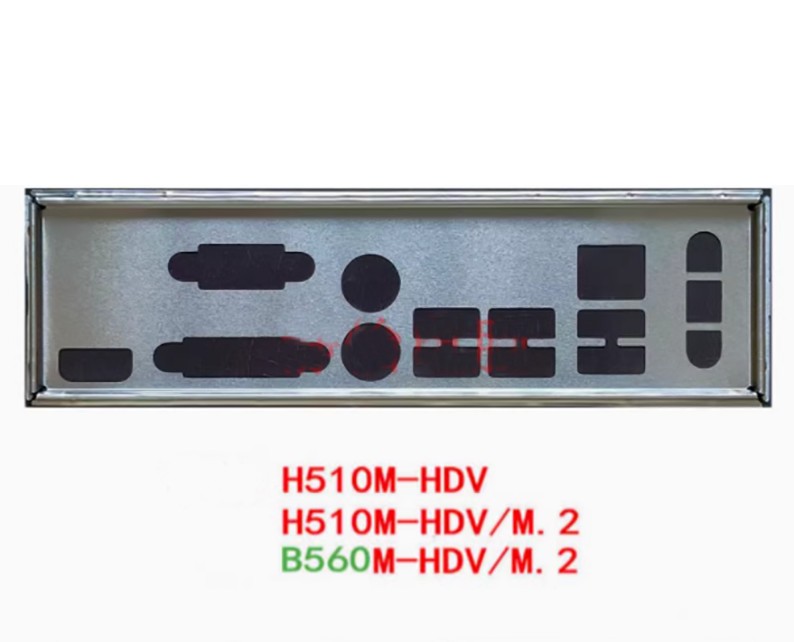 Shield I/O IO Backplate For ASRock H510M-HDV/M.2 Motherboard