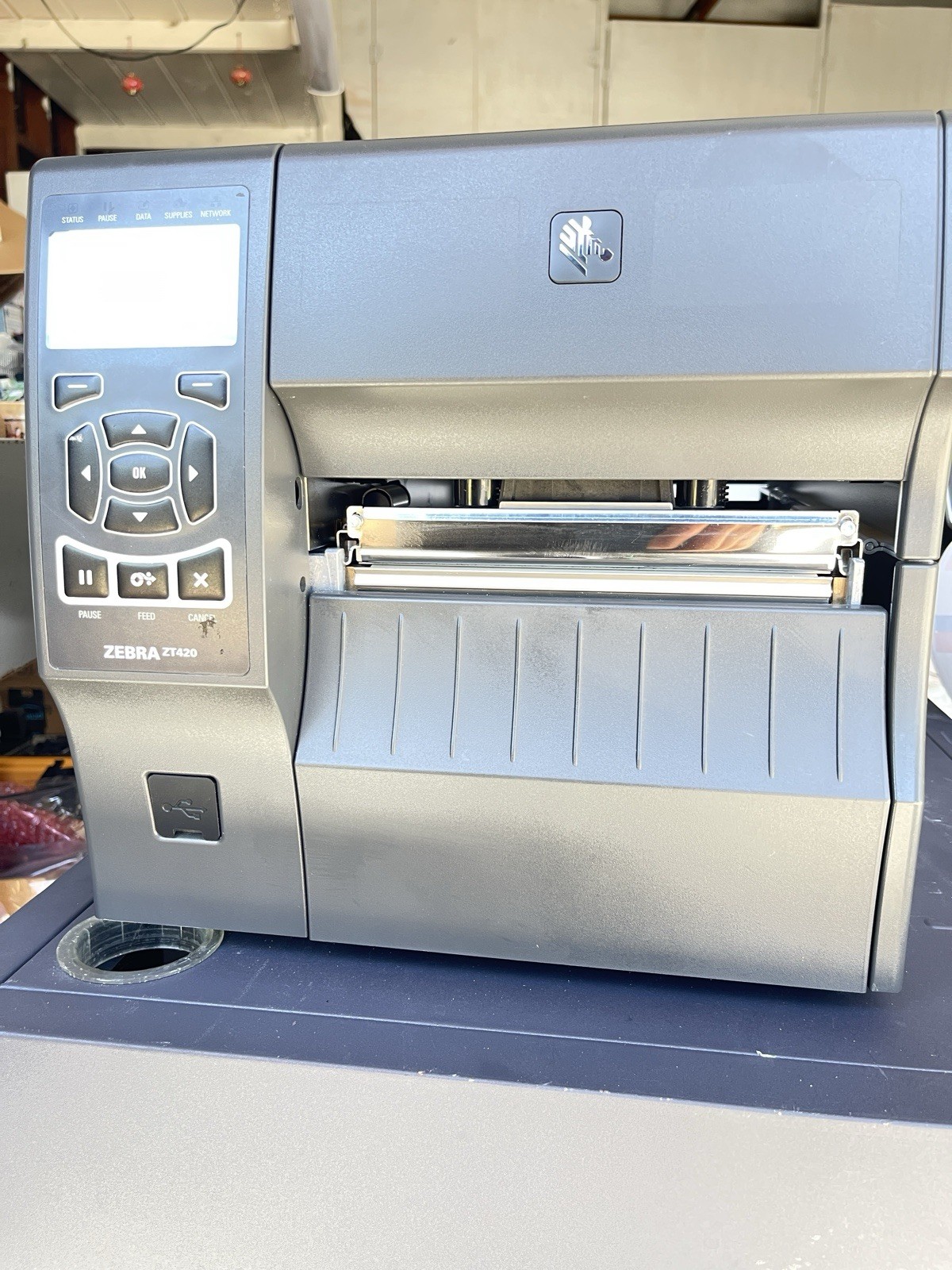 Zebra ZT420 (Earlier Model Than ZT421) Thermal Label Printer 300dpi Peel LAN USB