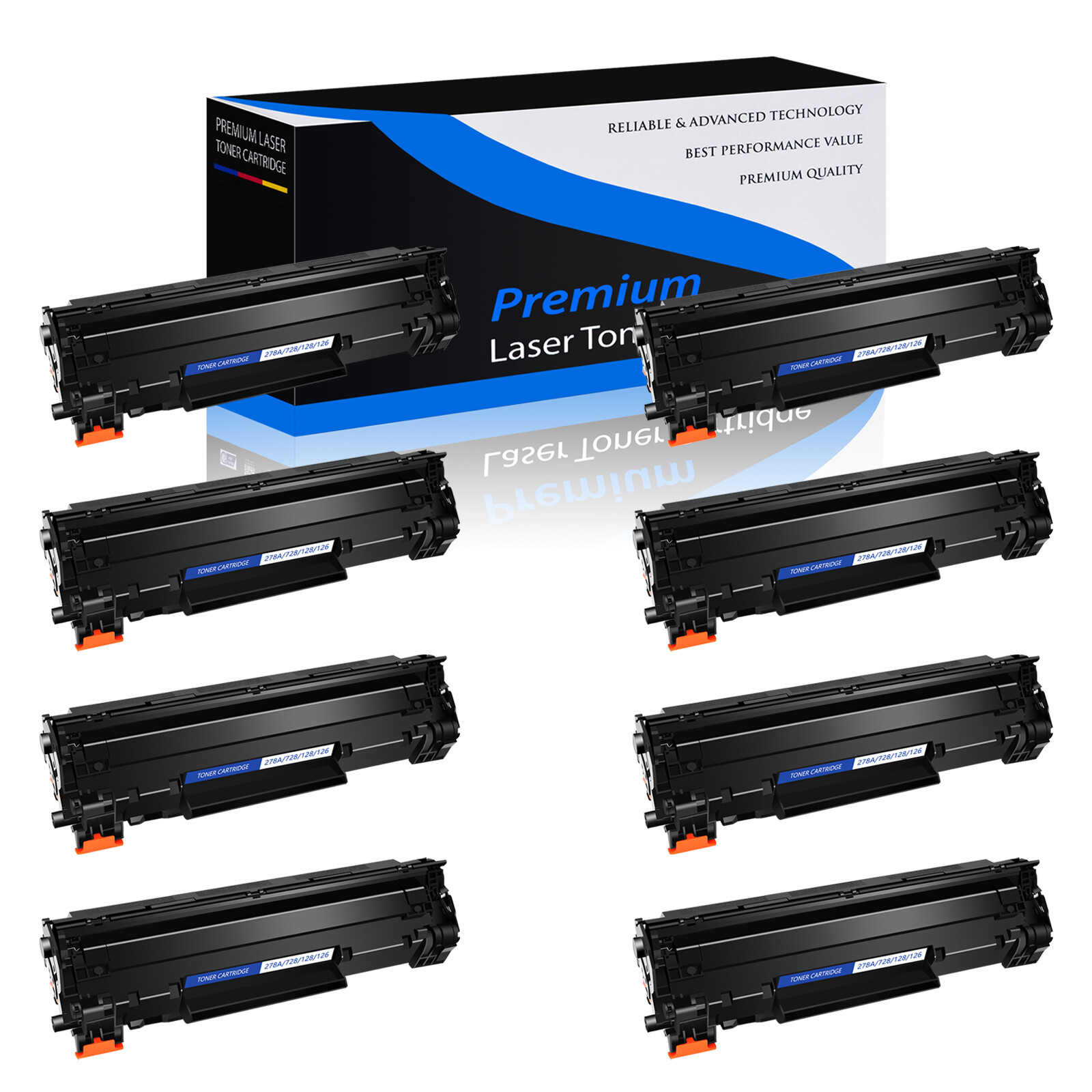 8PK CRG126 Toner Cartridge for Canon CRG-126 126 Imageclass LBP6200d Printer