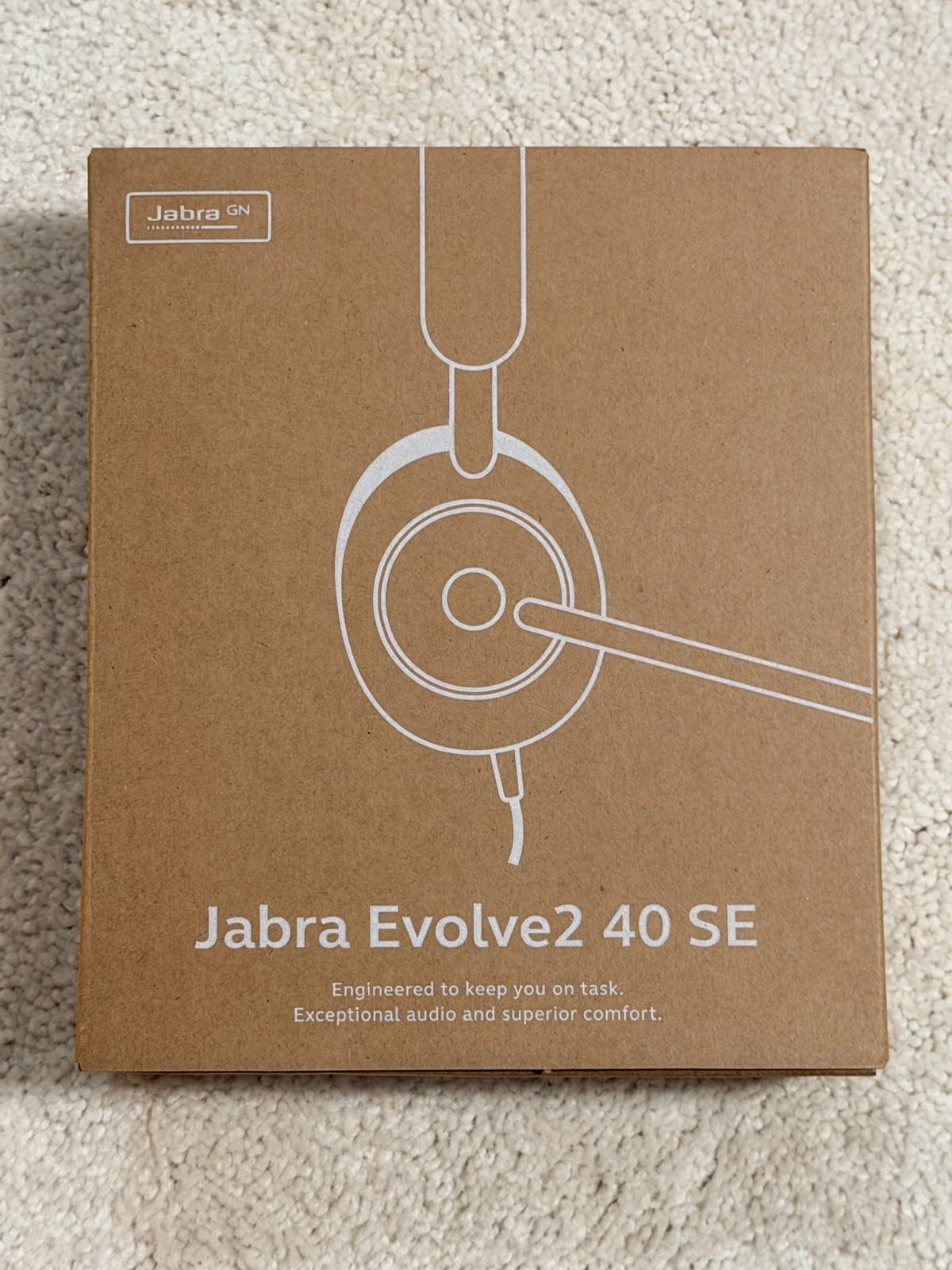 NIB Jabra Evolve2 40 Stereo Headset (USB C/A) Black New in box Zoom Teams $199