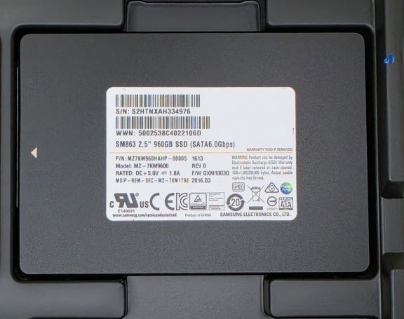 Samsung SM863 Series 960GB SATA 6Gbps 2.5'' Int. SSD MZ7KM960HAHP-00005- New