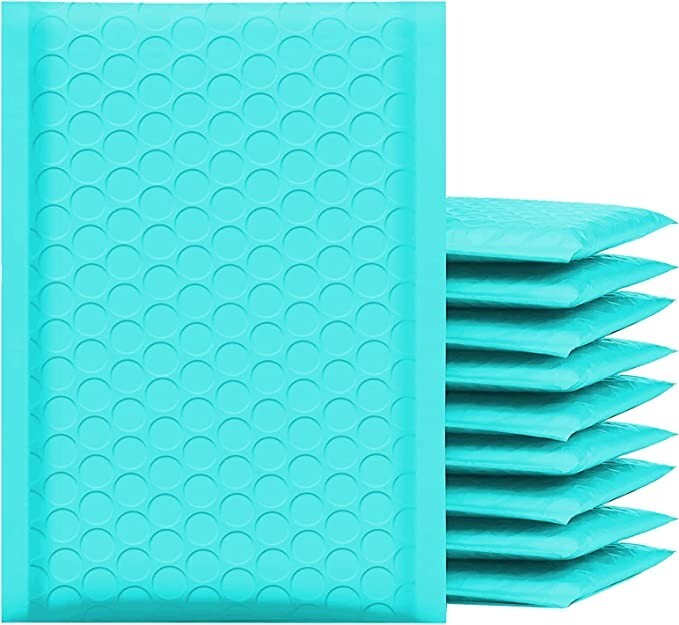 SuperPackage® 200 #5  10.5 X 15 Poly Bubble Mailers Padded Envelopes-Teal