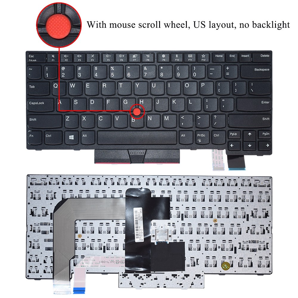 Keyboard Black Fit For Lenovo ThinkPad A485 T470 T480 01AX446