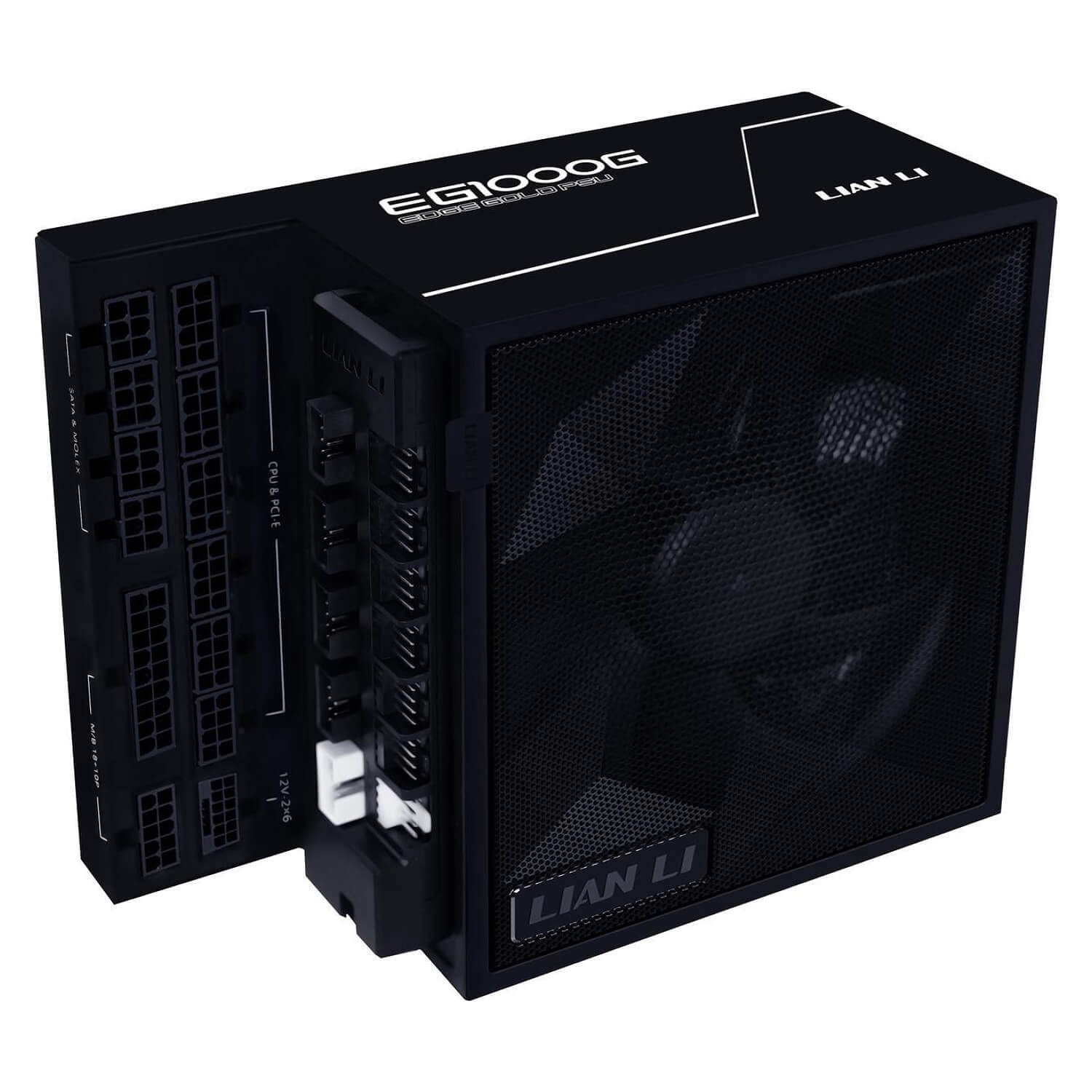 Lian-Li EDGE 1000W 80+ Gold PSU ATX Active PFC PWM Fan Hub Black EG1000G-B