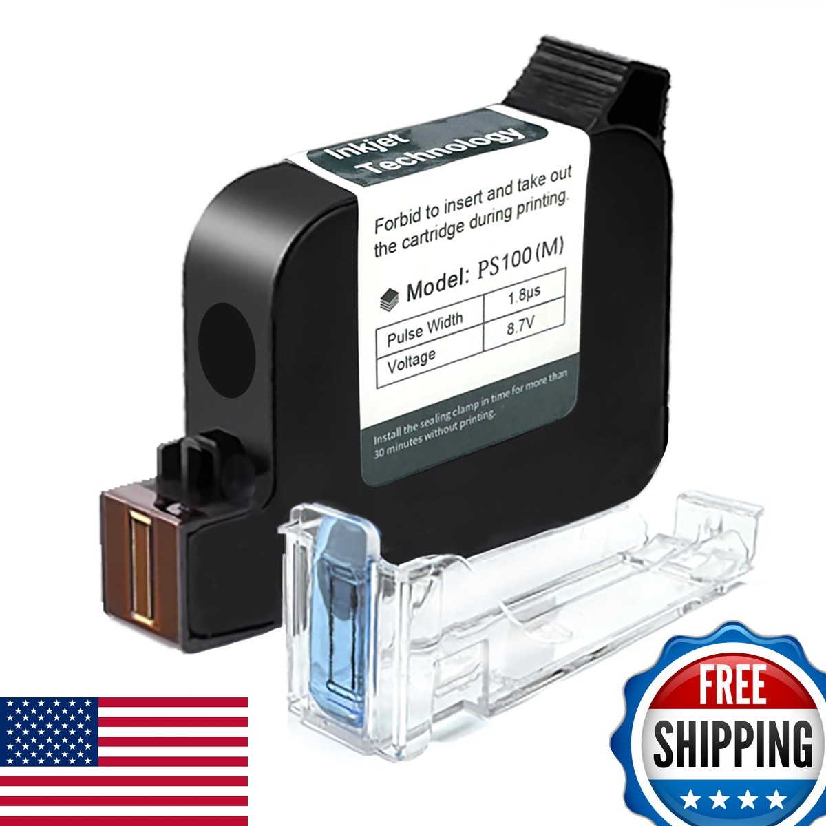 Phezer PS100-Nior Black Ink Cartridge 0.5inch 42ml (1 Pcs) for Handheld Printer