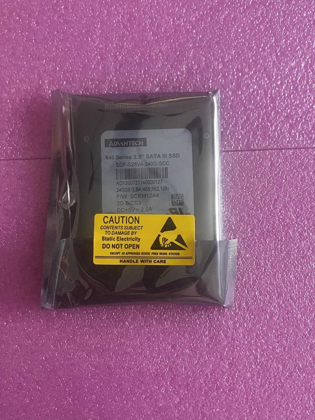 Advantech SQFlash 840 240GB 2.5” SATA III Industrial SSD SQF-S25V4-240G-SCC New