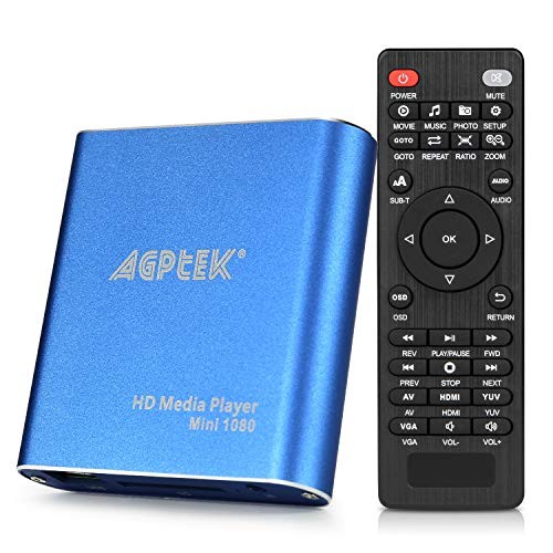 HDMI Media Player Mini 1080p Full-HD Ultra HDMI MP4 Player for -MKV / RM/ Blue