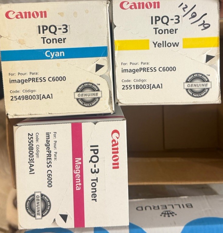 Canon IPQ-3 Toner Cartridge  (Yellow Magenta Cyan) for imagePRESS C6000