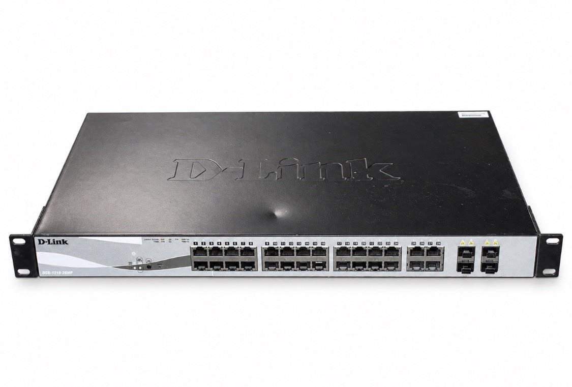 D-LINK DGS-1210-28MP 370W PoE+ 24 Gigabit Port Switch 4× SFP+ Rack Mount