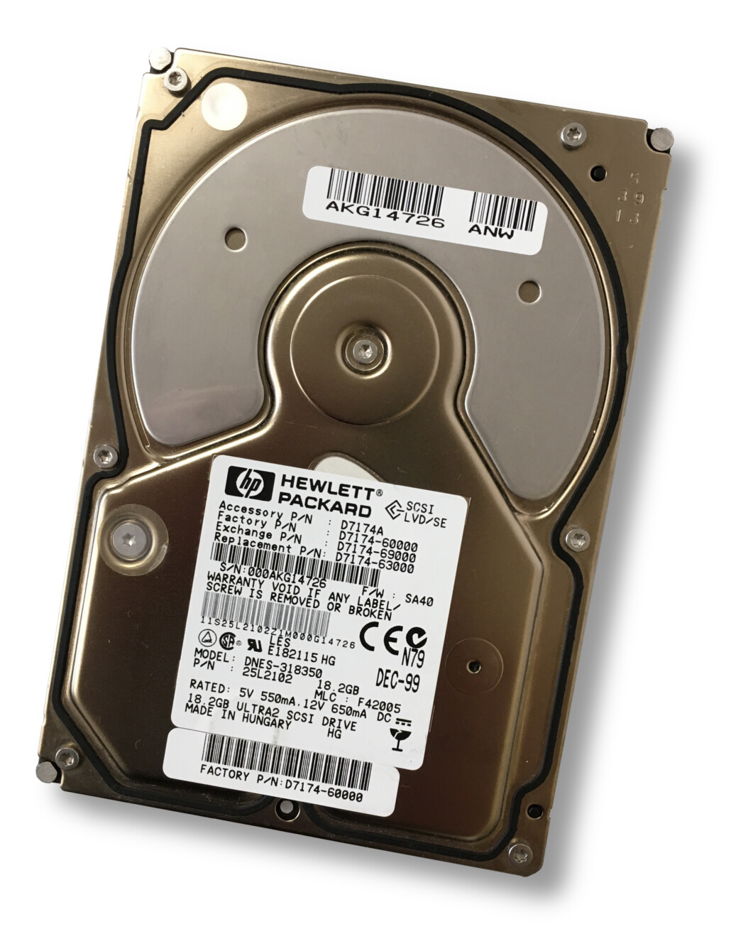 HP/ IBM DNES-318350 P/N: 25L2102 18.2GB