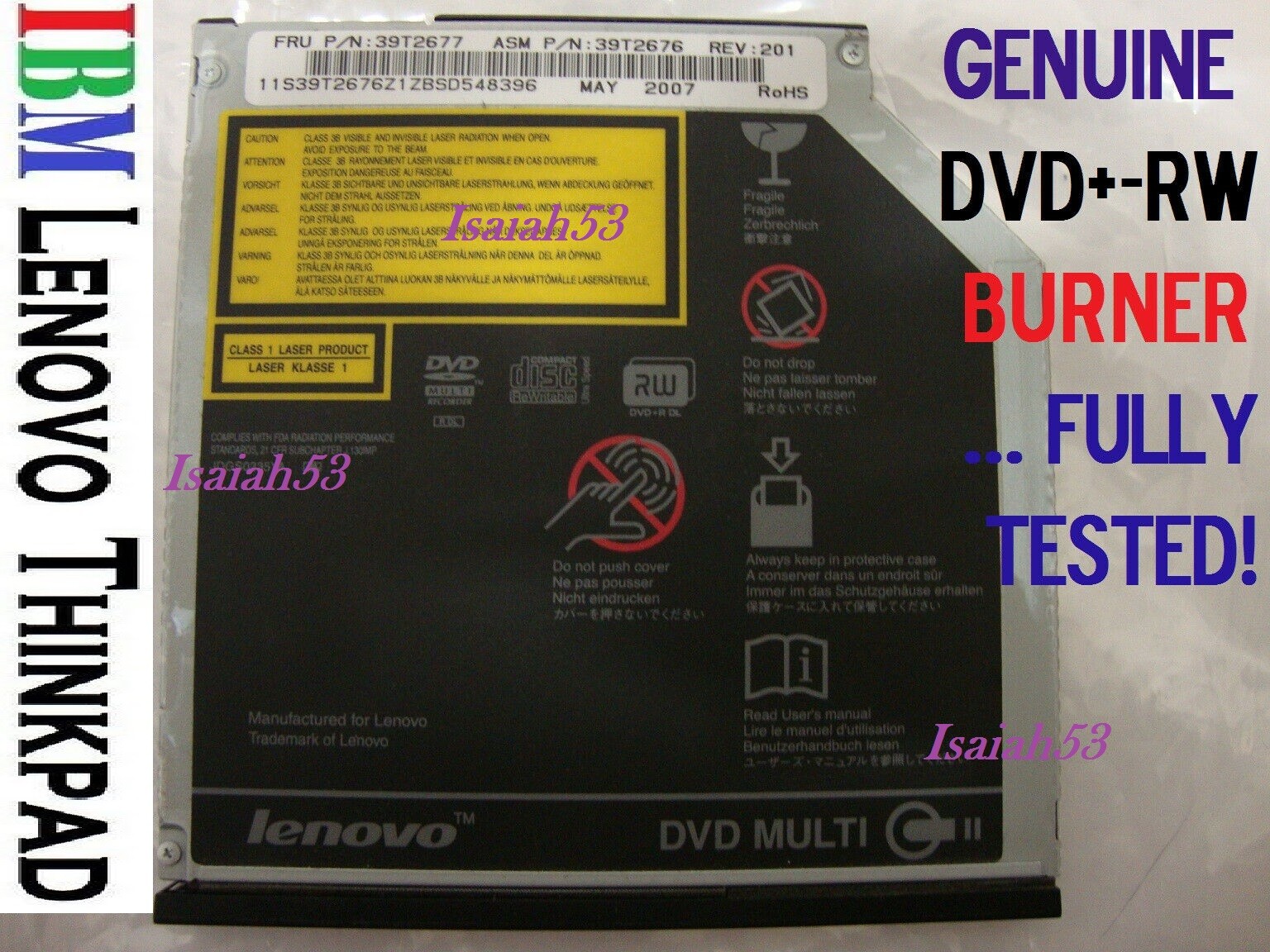 ❀ Genuine DVD Burner IBM Optical drive Thinkpad T60, T61, T61p, x60s, x61s, z60t