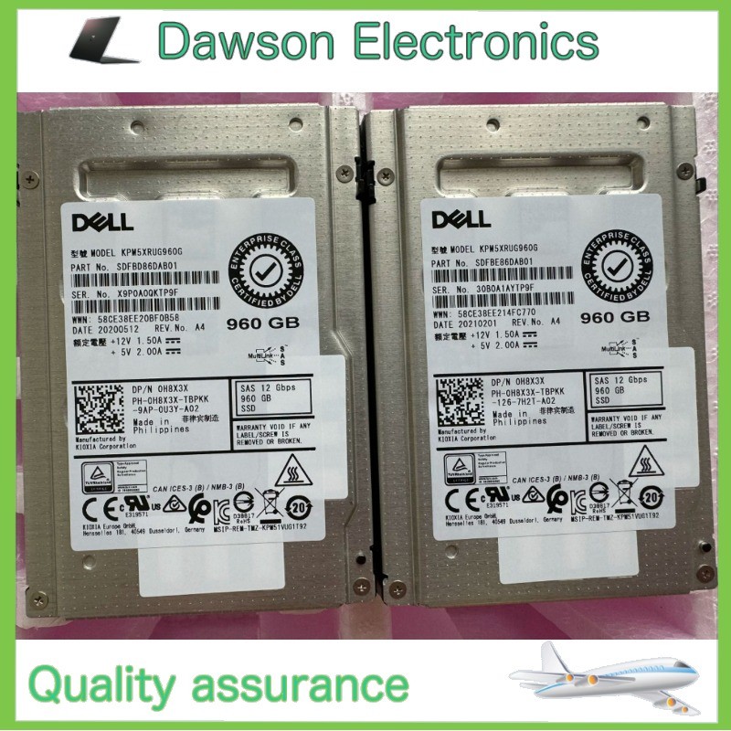0H8X3X H8X3X NEW DELL KPM5XRUG960G 960GB 2.5" SAS 12G RI SSD Solid State Drive