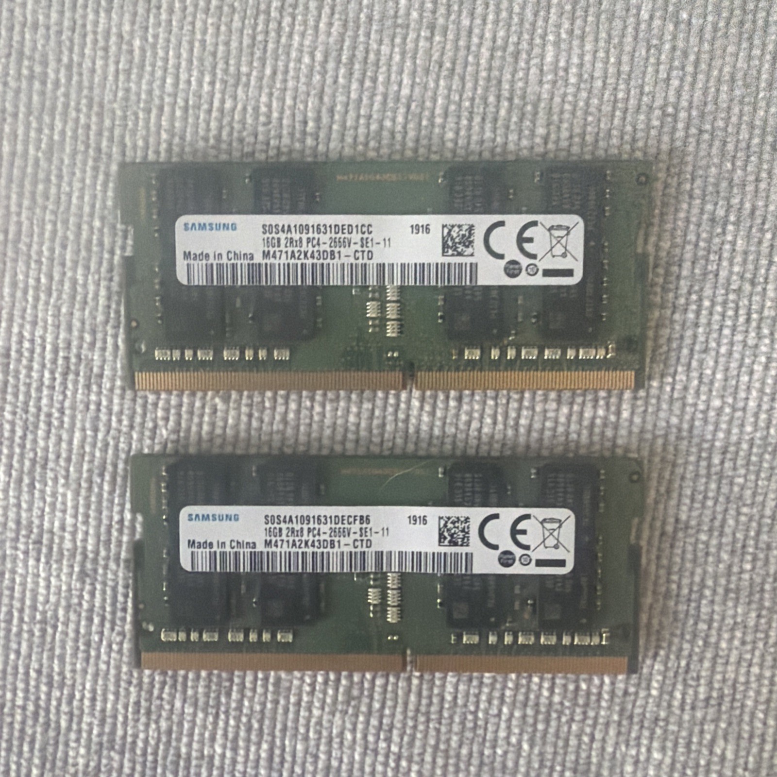 Samsung 32GB (2x16GB) DDR4 2666MHz SODIMM Laptop RAM PC4-2666V