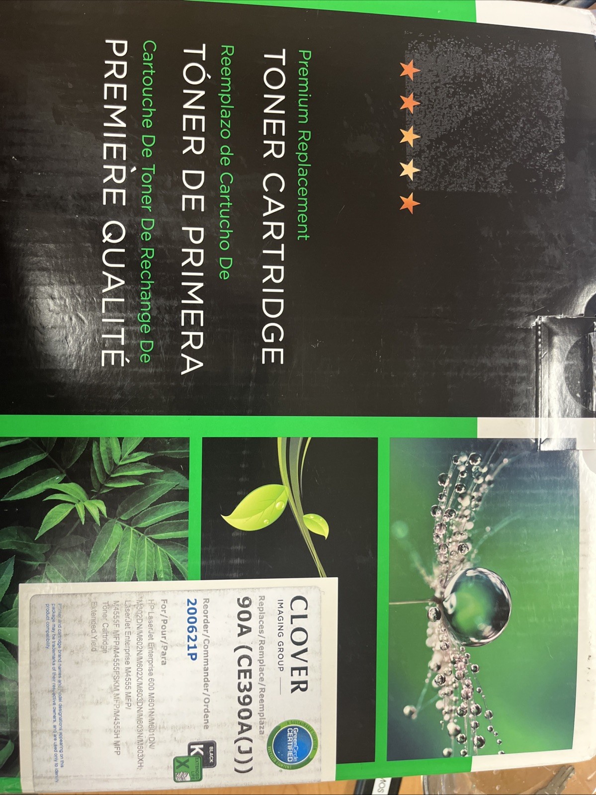 Clover HP CE390A Black Toner Cartridge Extended Yield