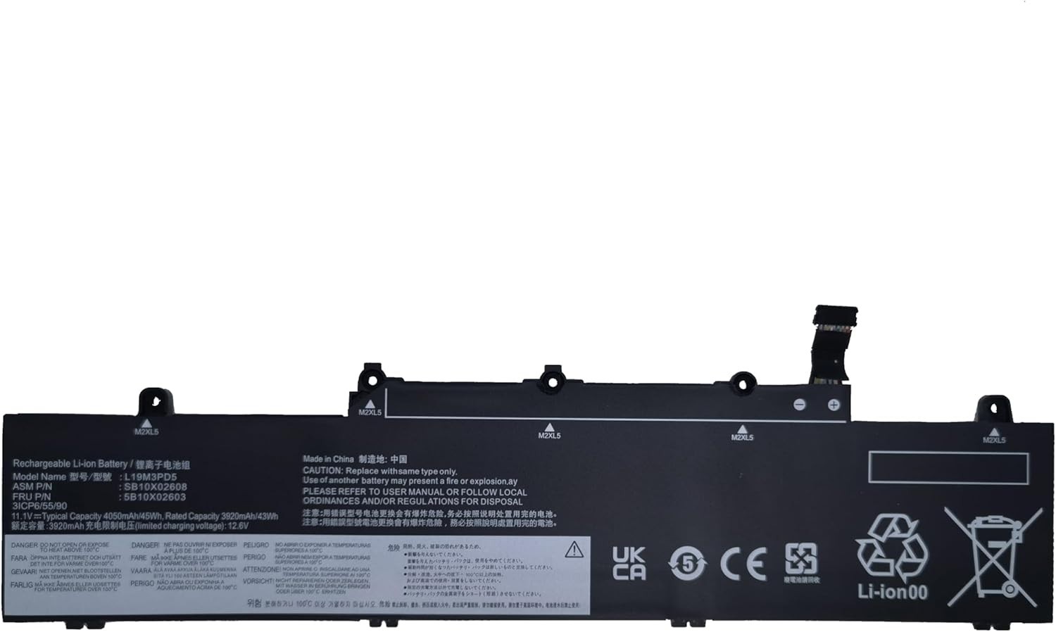 New Laptop Battery For Lenovo L19C3PD5 L20C3PD4 L19D3PD5 L20D3PD4 SB10X02597