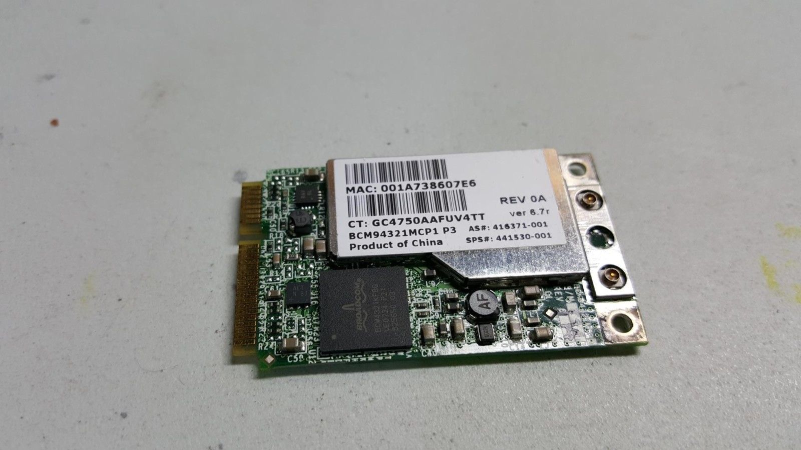 Compaq HP dv6000 6515b Broadcom WiFi Wireless Card BCM94321MC BCM4321 441530-001