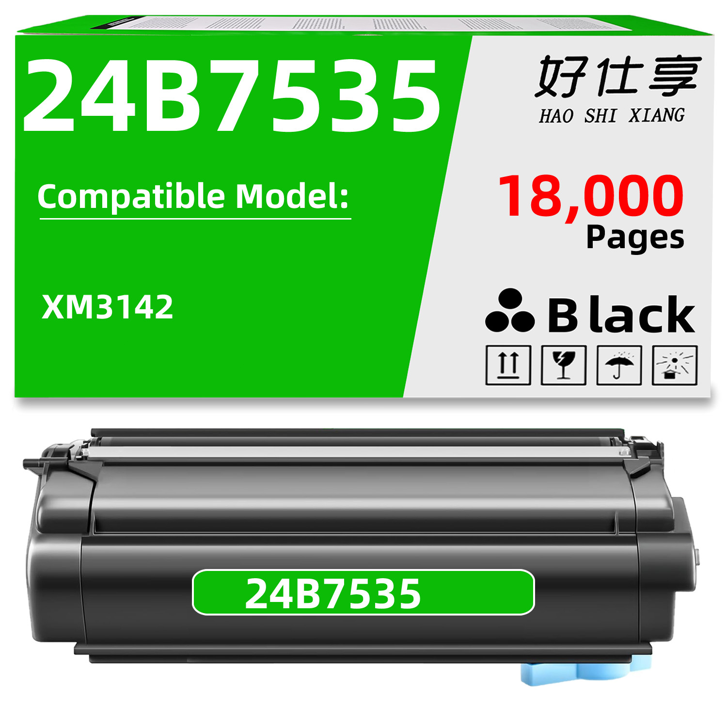 24B7535Toner Cartridge Compatible  for Lexmark  XM3142 Printers(1-Pack )