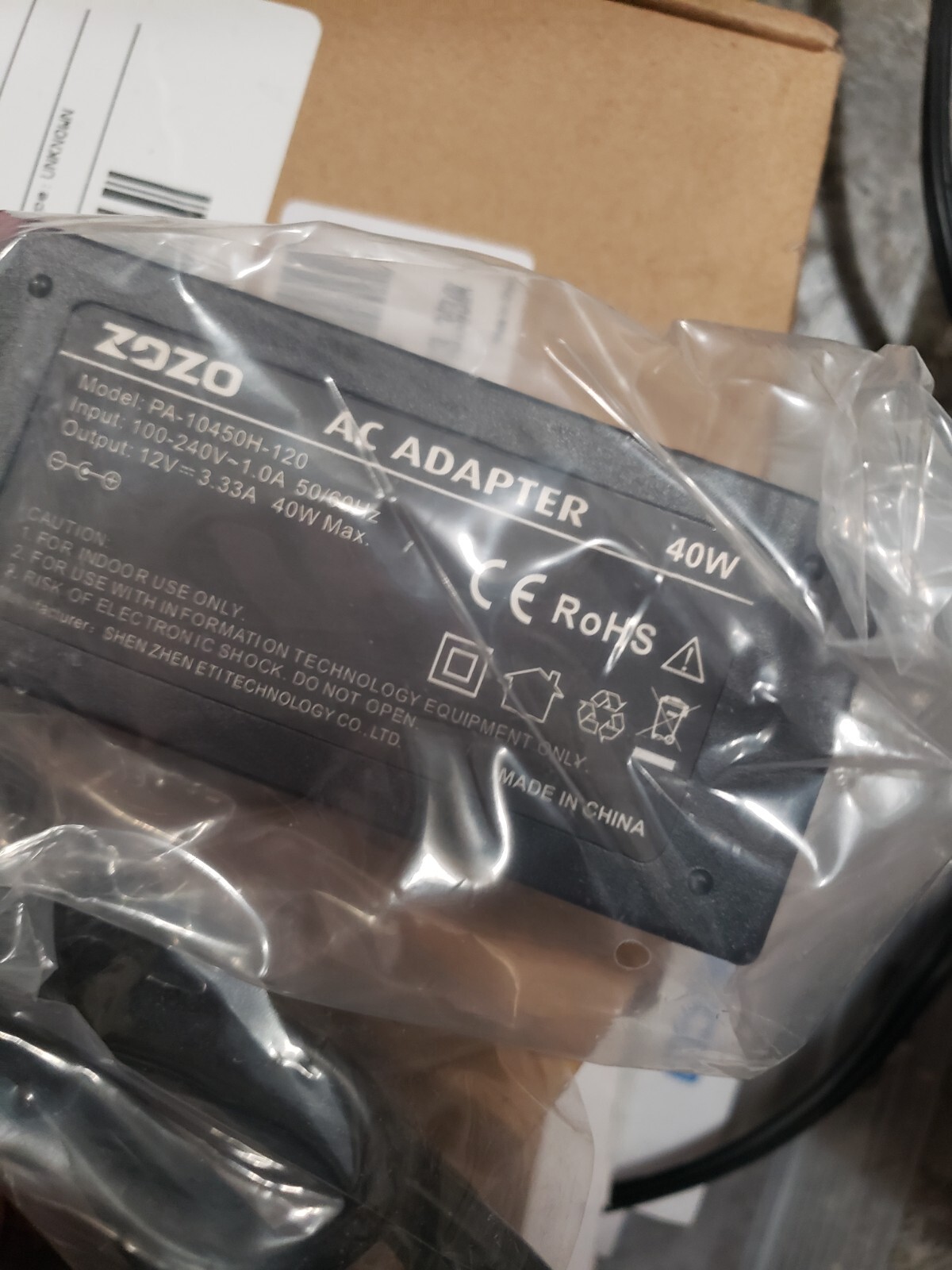 ZoZo AC / Adapter PA-10450H-120 40W 12V===3.33A