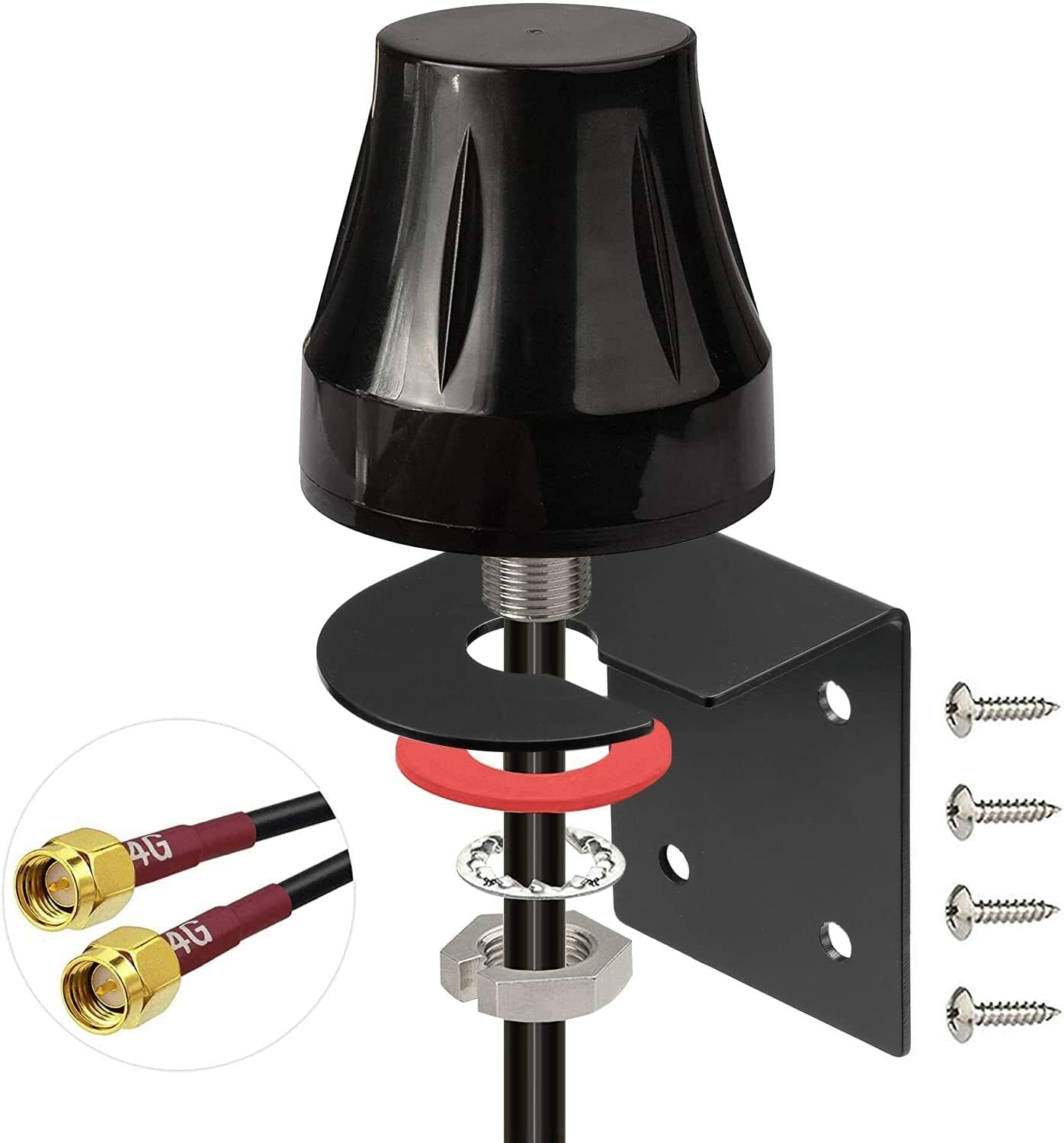 4G LTE Antenna Outdoor Double SMA Aerial MIMO Antenna Fixed Bracket Wall Mount