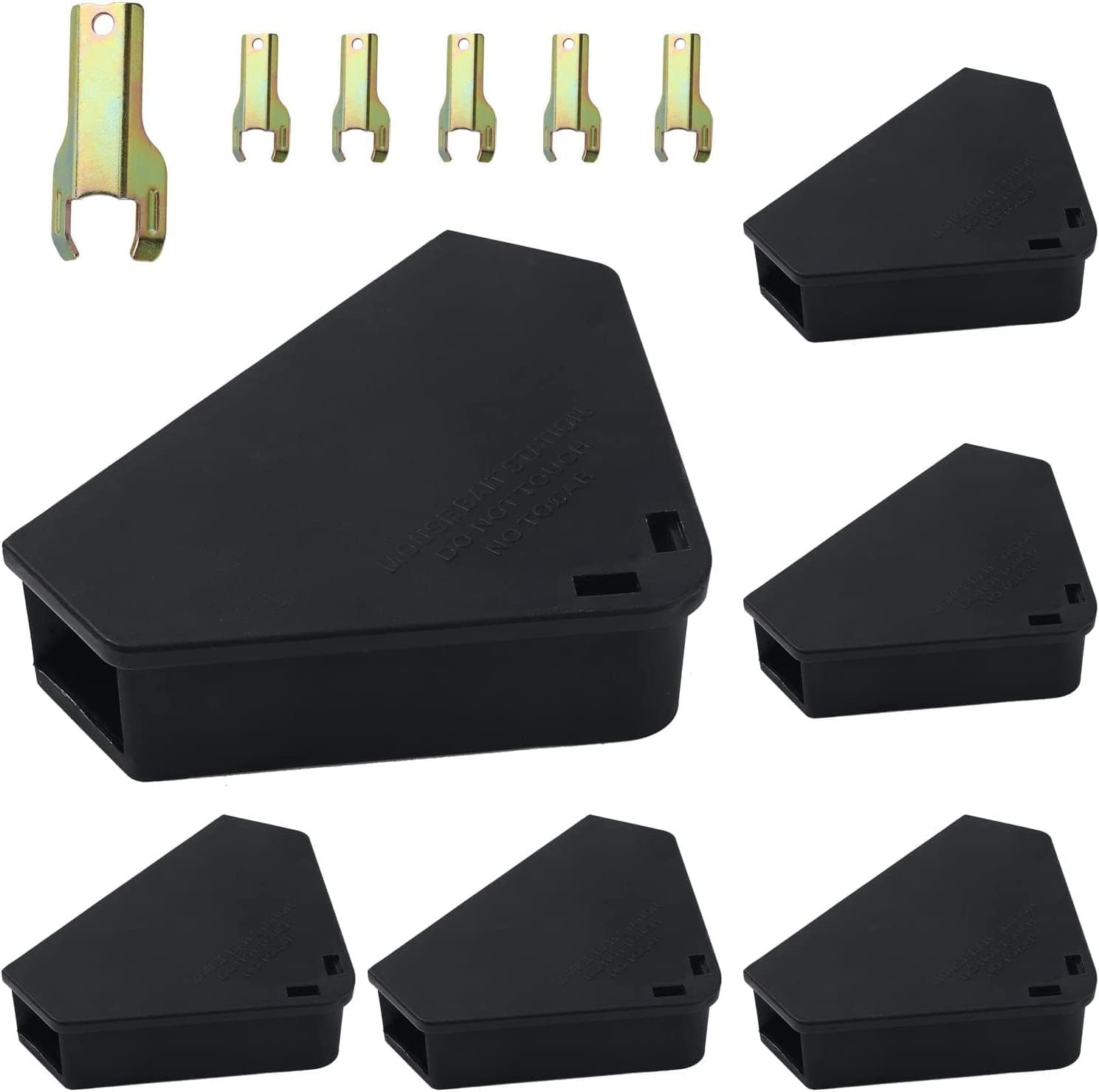 Mouse Station with Keys Black 6 Pack, Key Required Mouse Stations, Mice Stations