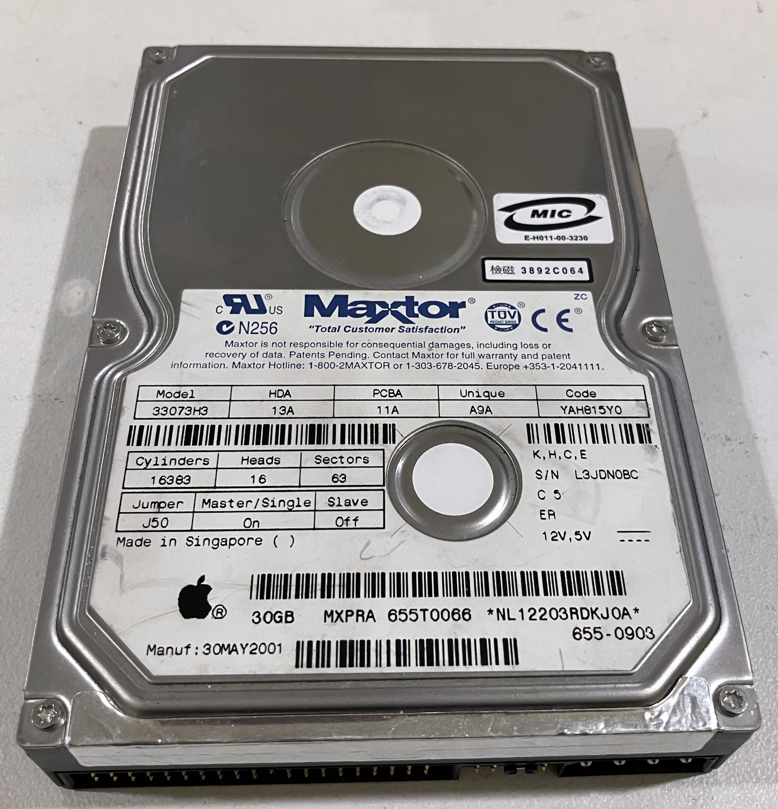 Maxtor DiamondMax VL 40 UltraATA 3.5'' 30GB 5400RPM Hard Drive, tested