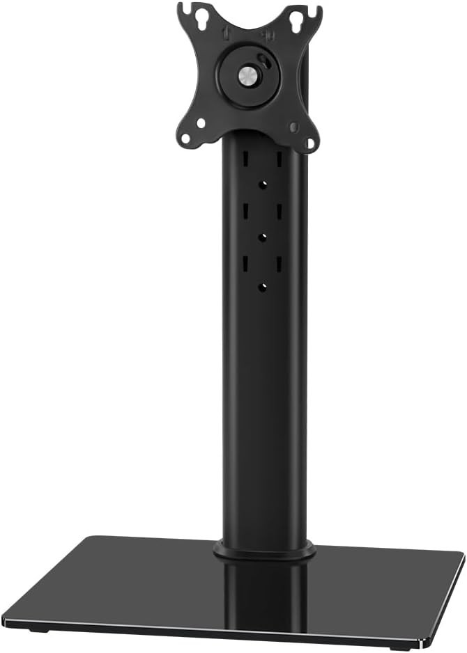 Single Monitor Stand VESA Mount for 13-32 Inch Screens, Free-Standing Monitor